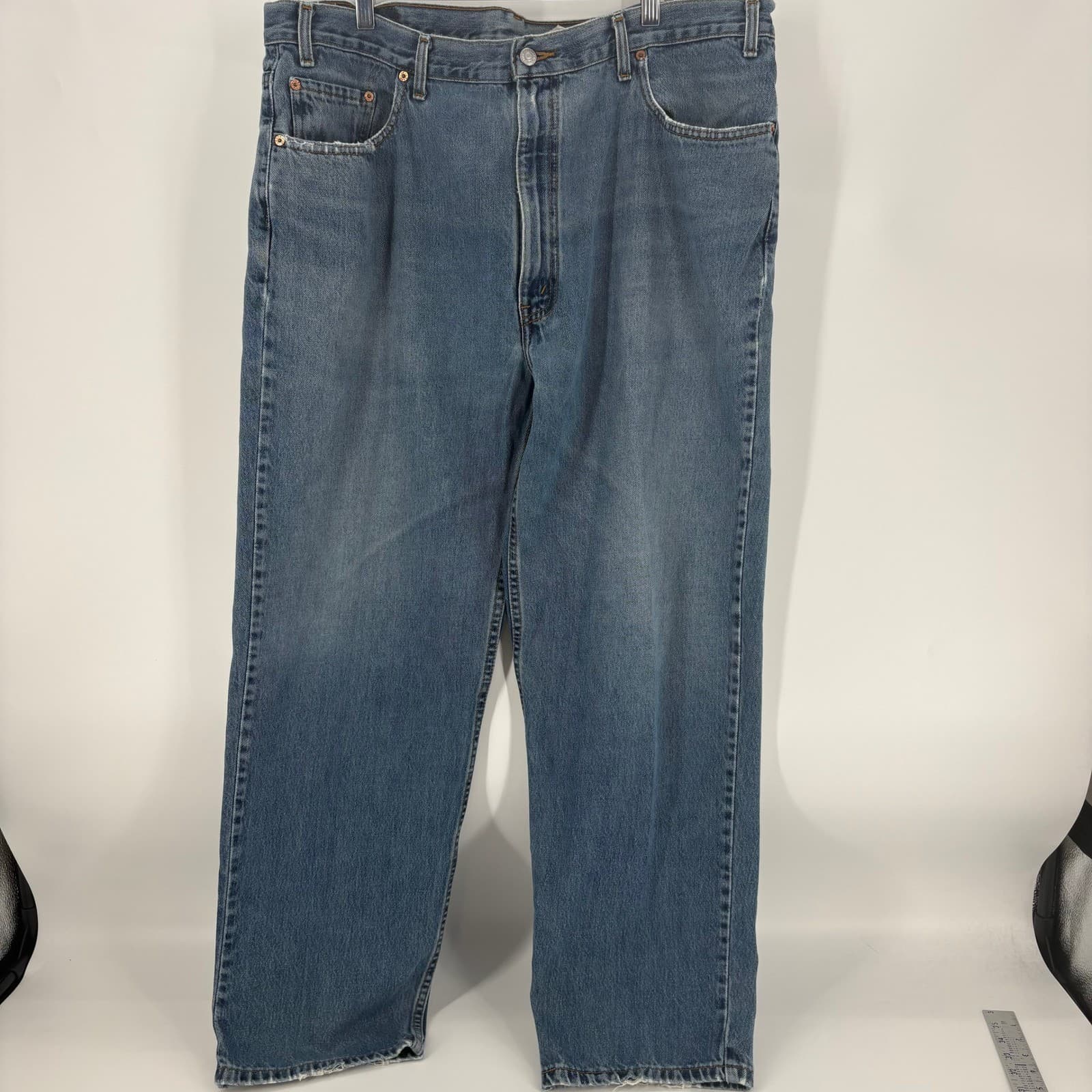Levis 550 Relaxed Fit Vintage Jeans Mens 42x30 Blue Denim Pants - Thumbnail 2