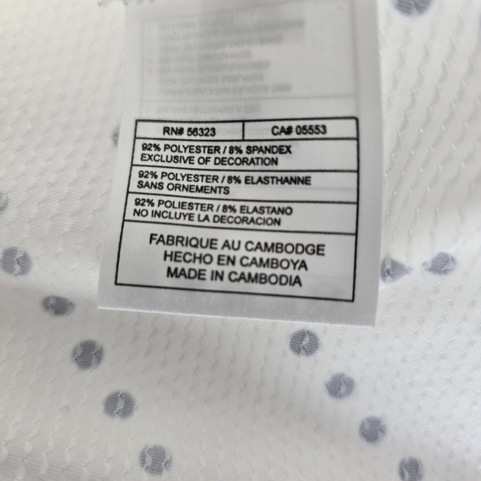 Nike Golf Polo Shirt Mens M Short Sleeve White Black Polka Dot Dri-FIT - Thumbnail 3