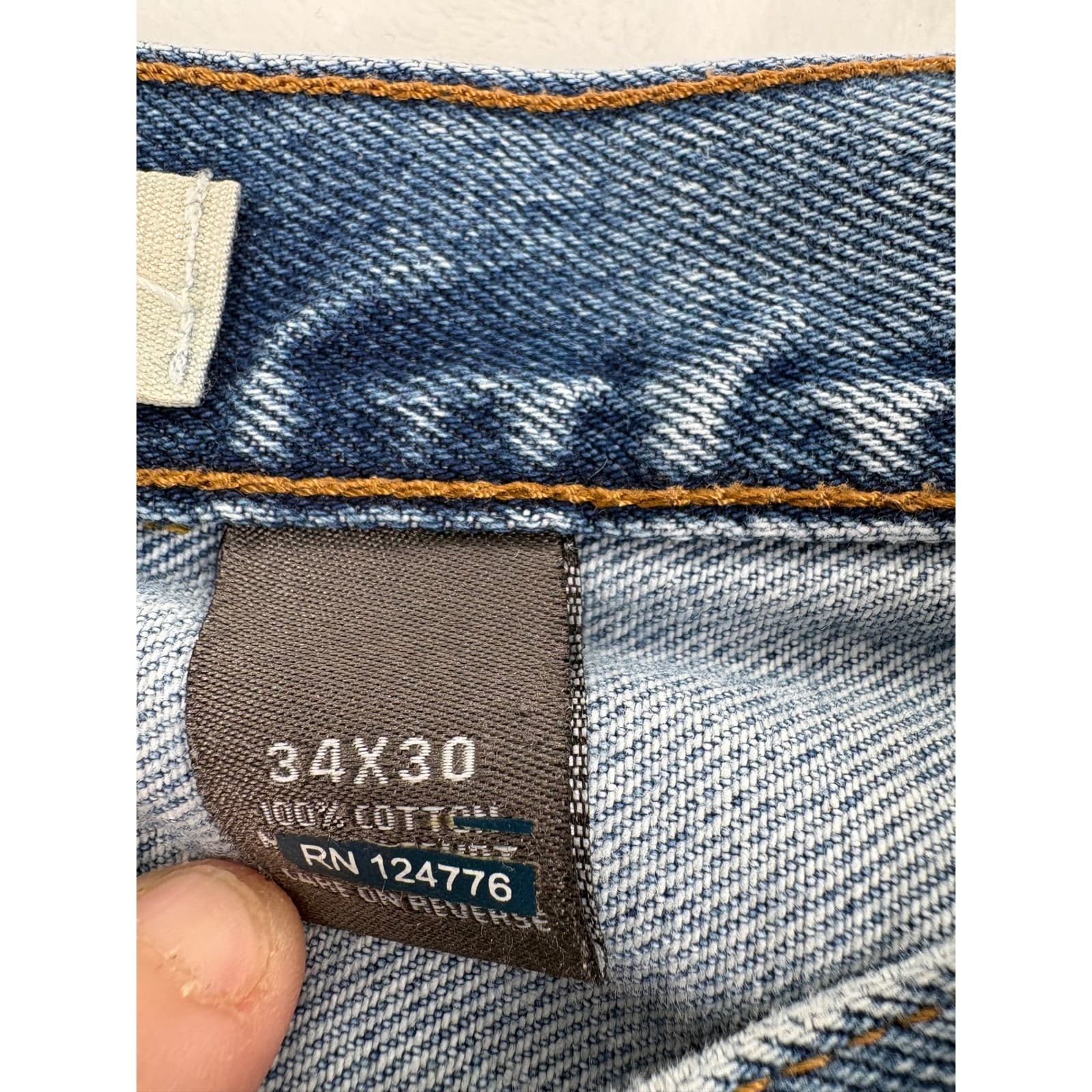 Urban Up Pipeline Jeans Mens 34x30 Jeans Blue Straight Leg 100% Cotton Denim - Thumbnail 3
