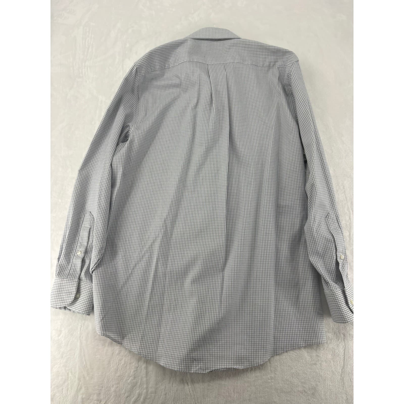 Stafford Button Down Mens M Shirt White Blue Check Tailored Culture Sweat Repel - Thumbnail 5