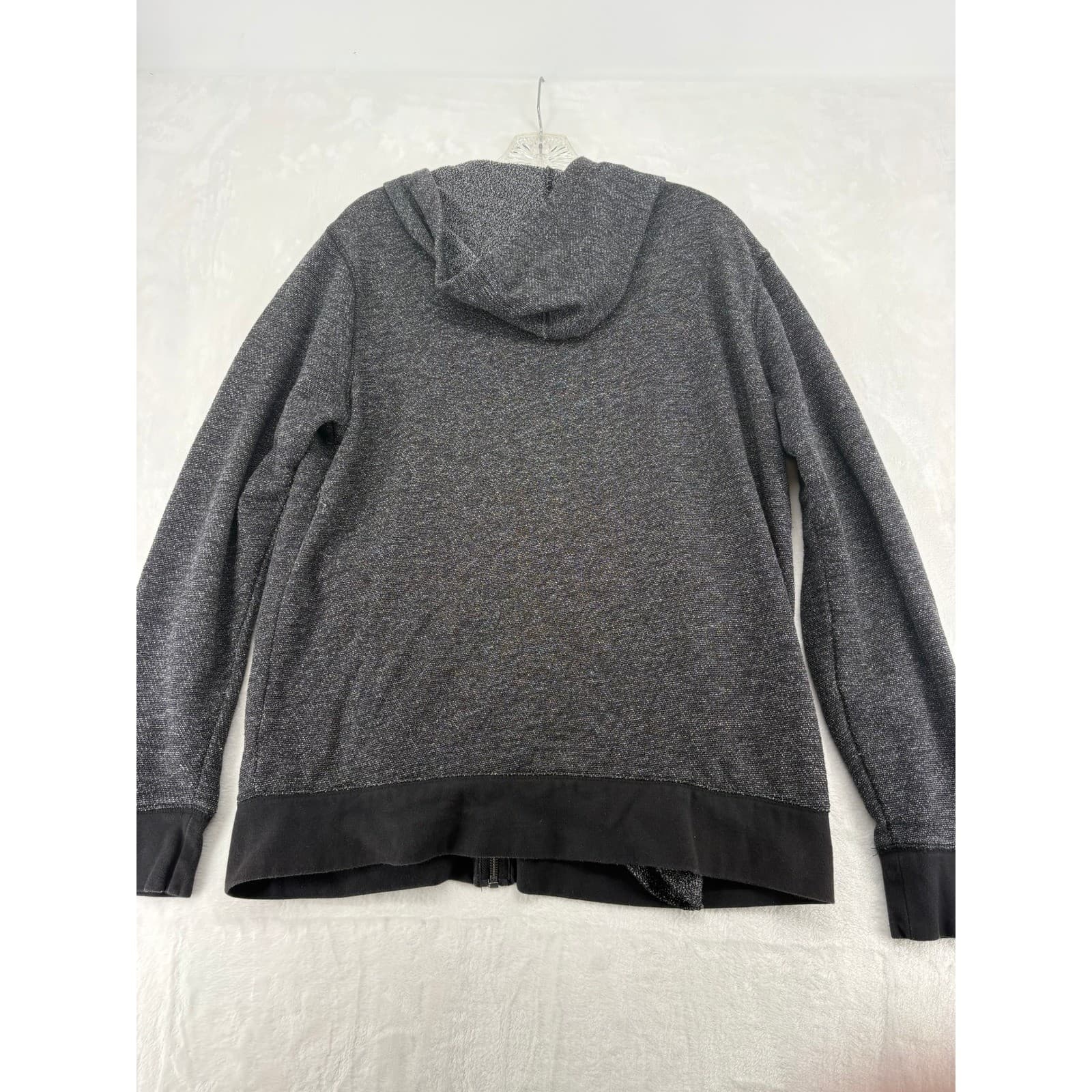 Banana Republic Hoodie Mens Size L Full Zip Jacket Gray Black Knit 659232-00 - Thumbnail 5