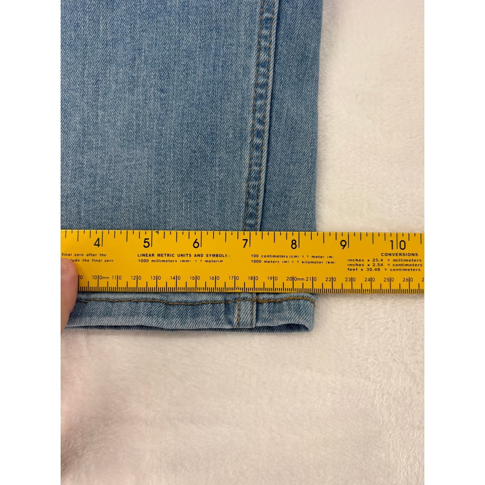 Levi's 506 Jeans Men's 38x30 Straight Fit Blue Light Wash Denim - Thumbnail 5
