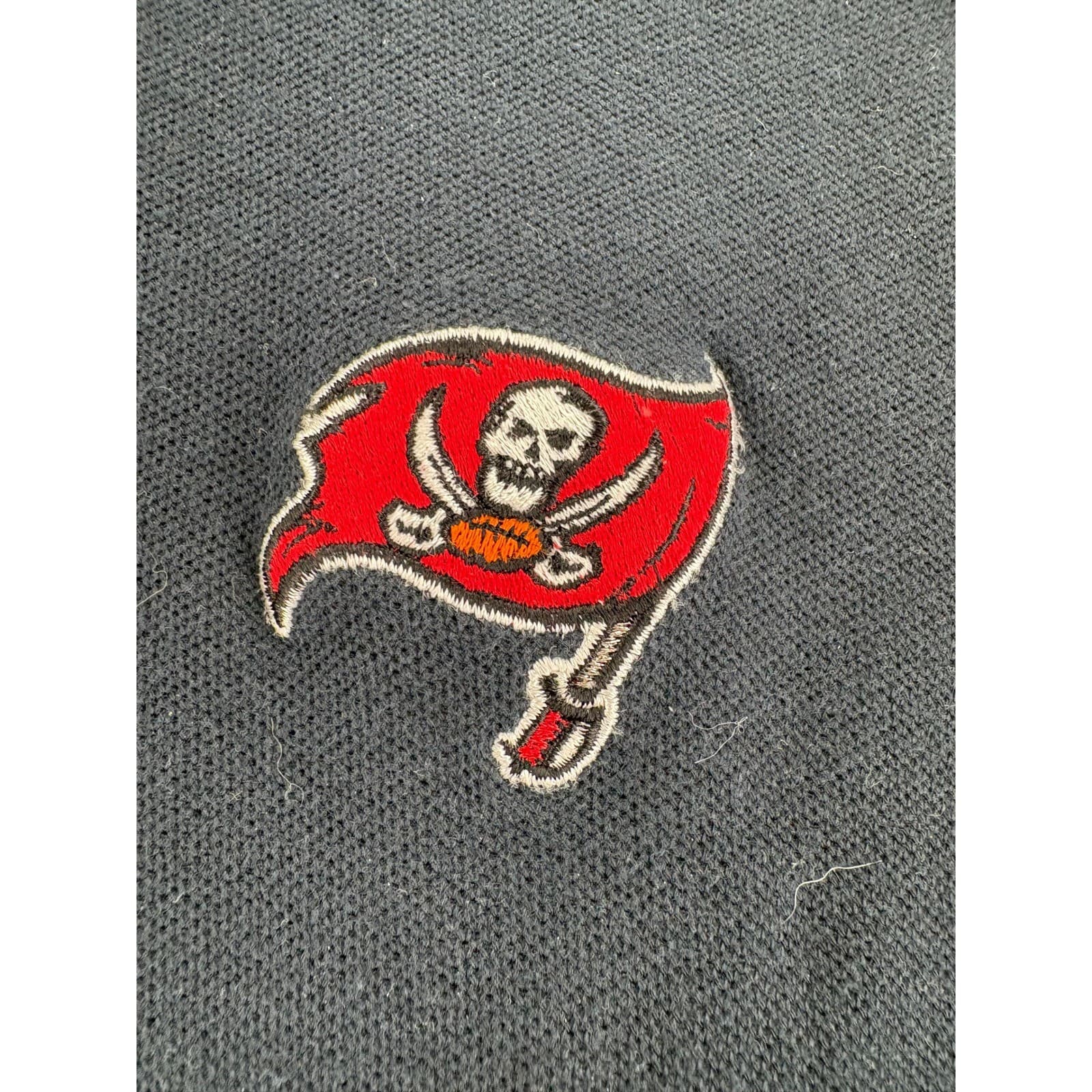 Starter NFL Pro Line Mens XL Polo Shirt Black Tampa Bay Buccaneers Embroidered - Thumbnail 2