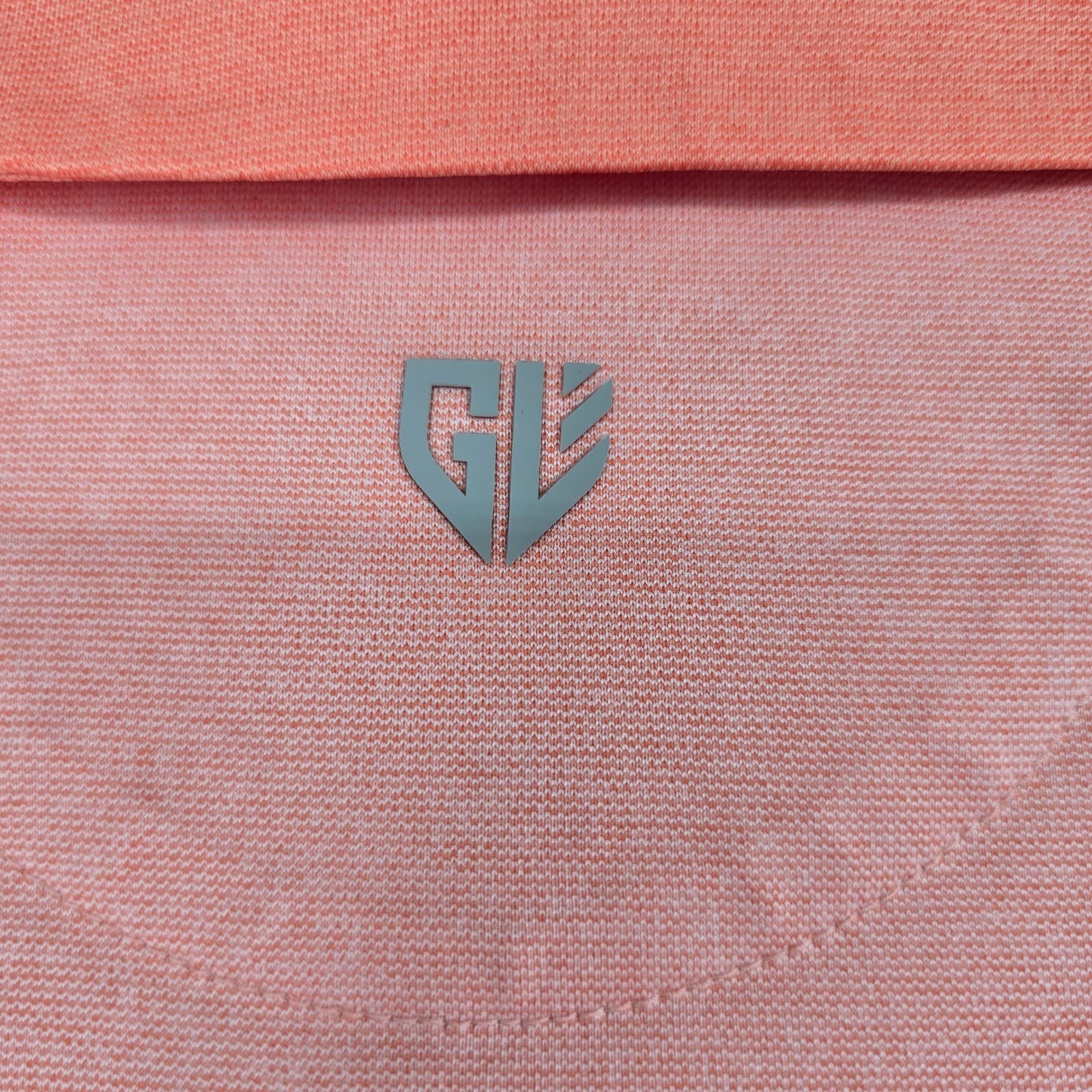 Graham Luxe Hamill Mens M Polo Shirt Coral Pink Short Sleeve Golf Performance - Thumbnail 7