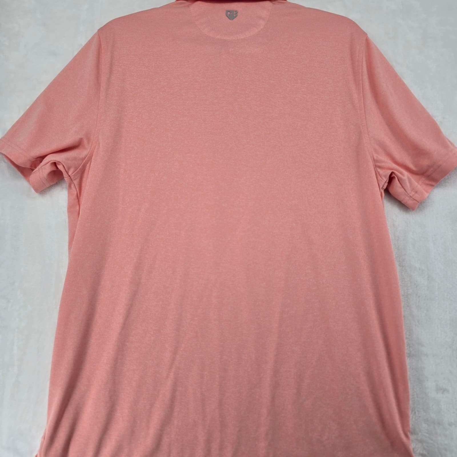 Graham Luxe Hamill Mens M Polo Shirt Coral Pink Short Sleeve Golf Performance - Thumbnail 6