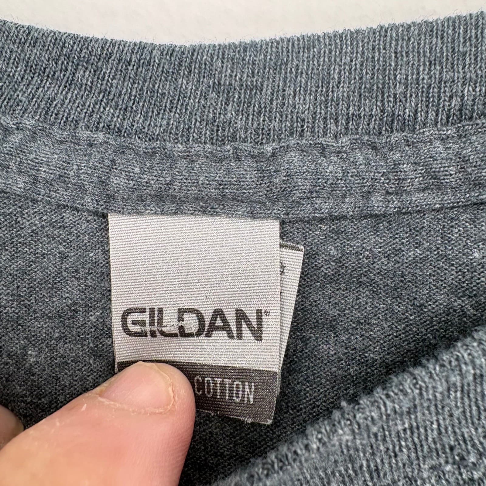 Gildan T-Shirt Mens 4XL Long Sleeve Gray I Love Fast Food Deer Hunting Graphic - Thumbnail 2