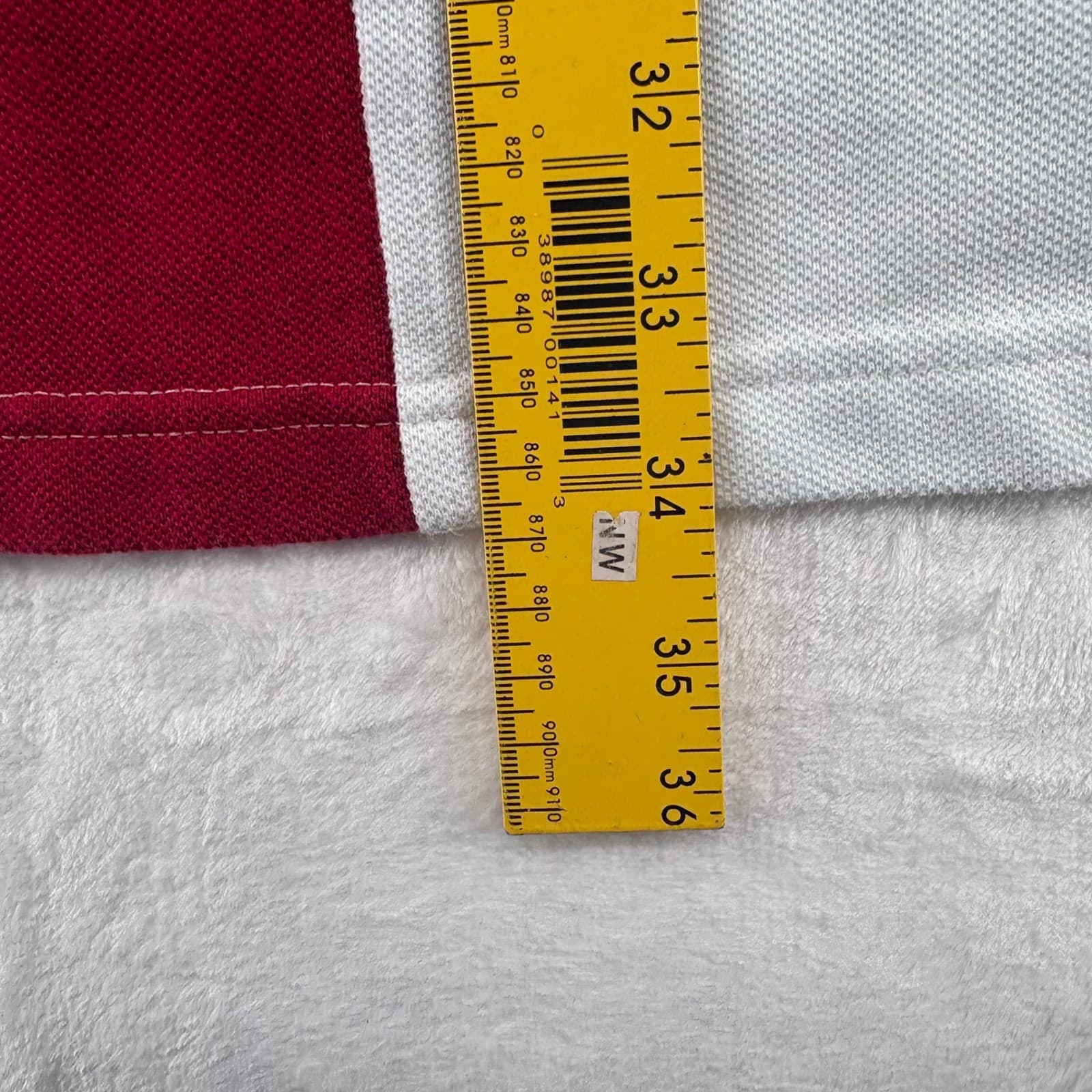 RedHead Polo Mens 5XL Polo Red White Vertical Stripe Short Sleeve Cotton Blend - Thumbnail 4