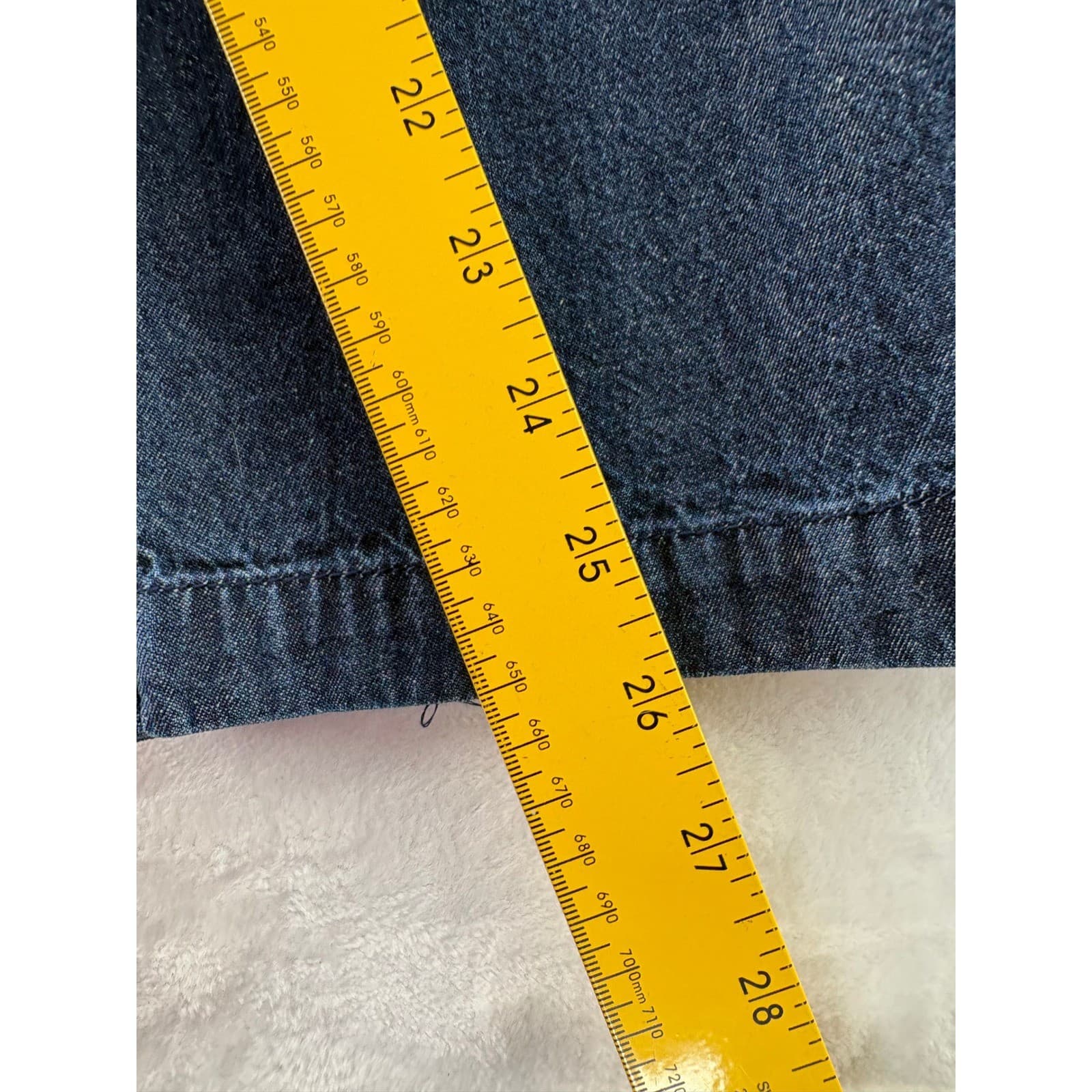 Draper's & Damons Denim Pants Womens PL S Jeans Blue Elastic Waist Cotton 7048 - Thumbnail 4
