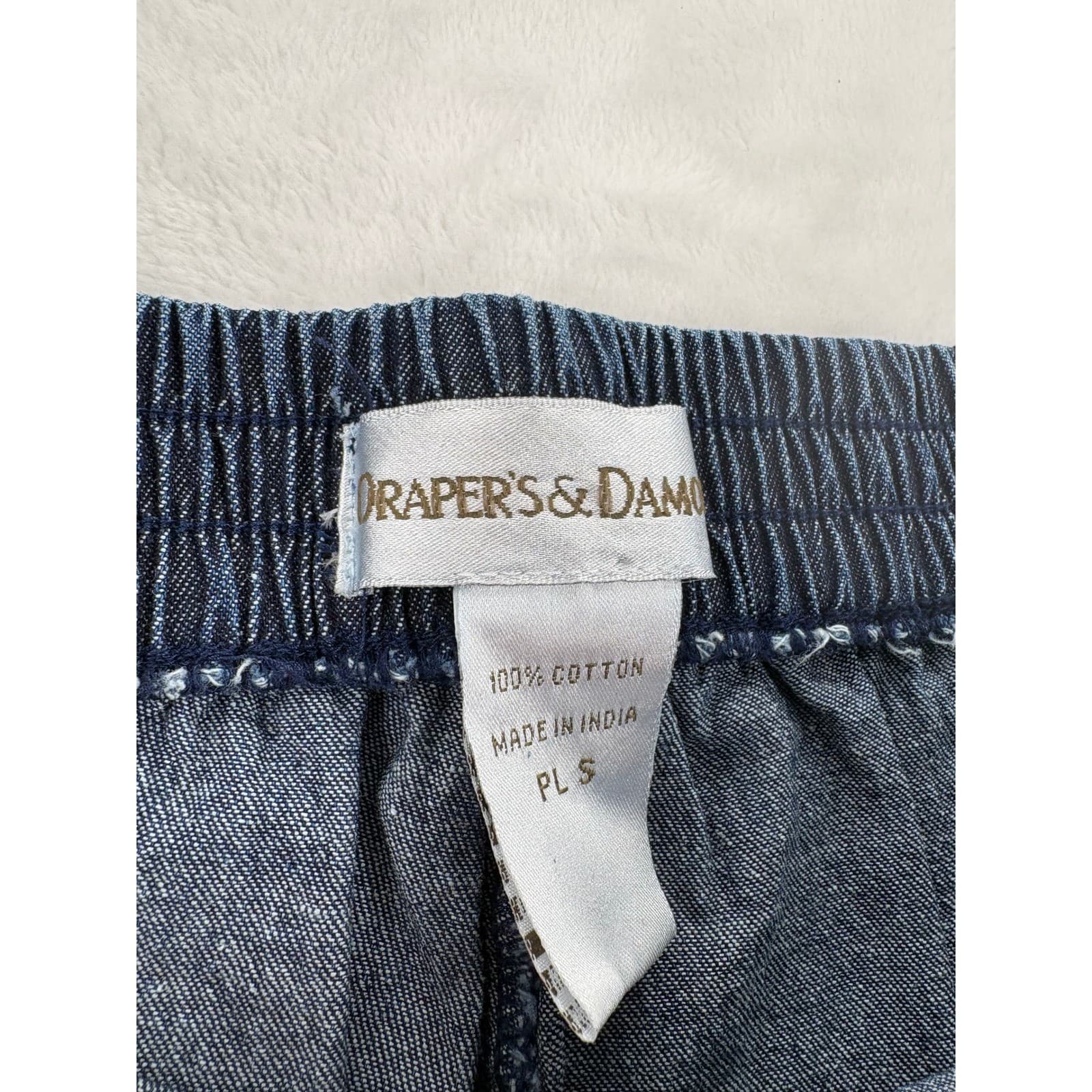 Draper's & Damons Denim Pants Womens PL S Jeans Blue Elastic Waist Cotton 7048 - Thumbnail 2