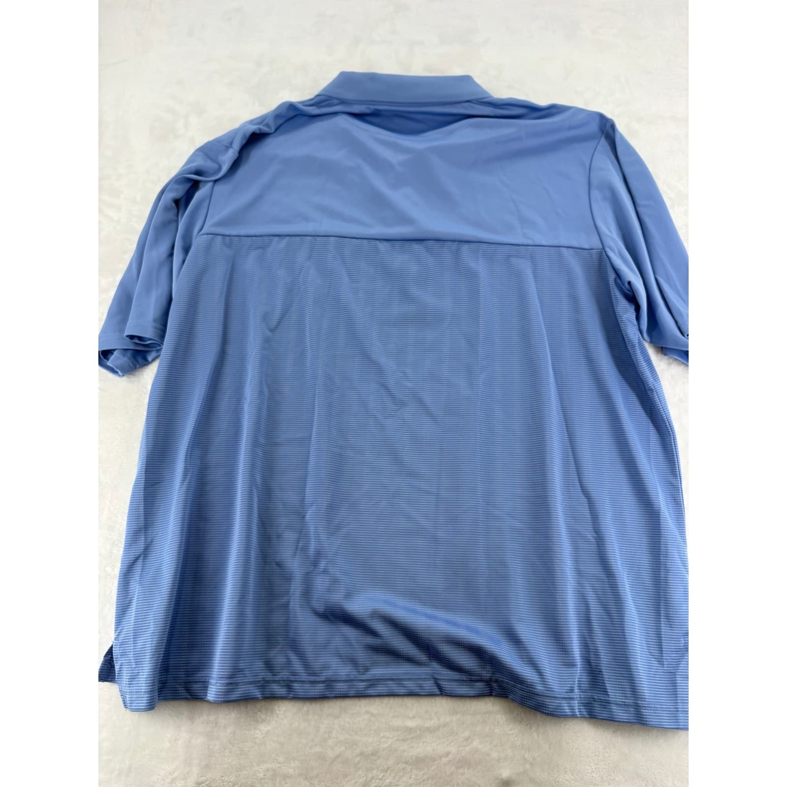 Kilburne + Finch Polo Mens 3XL Shirt Periwinkle Blue Striped Moisture Wicking - Thumbnail 8
