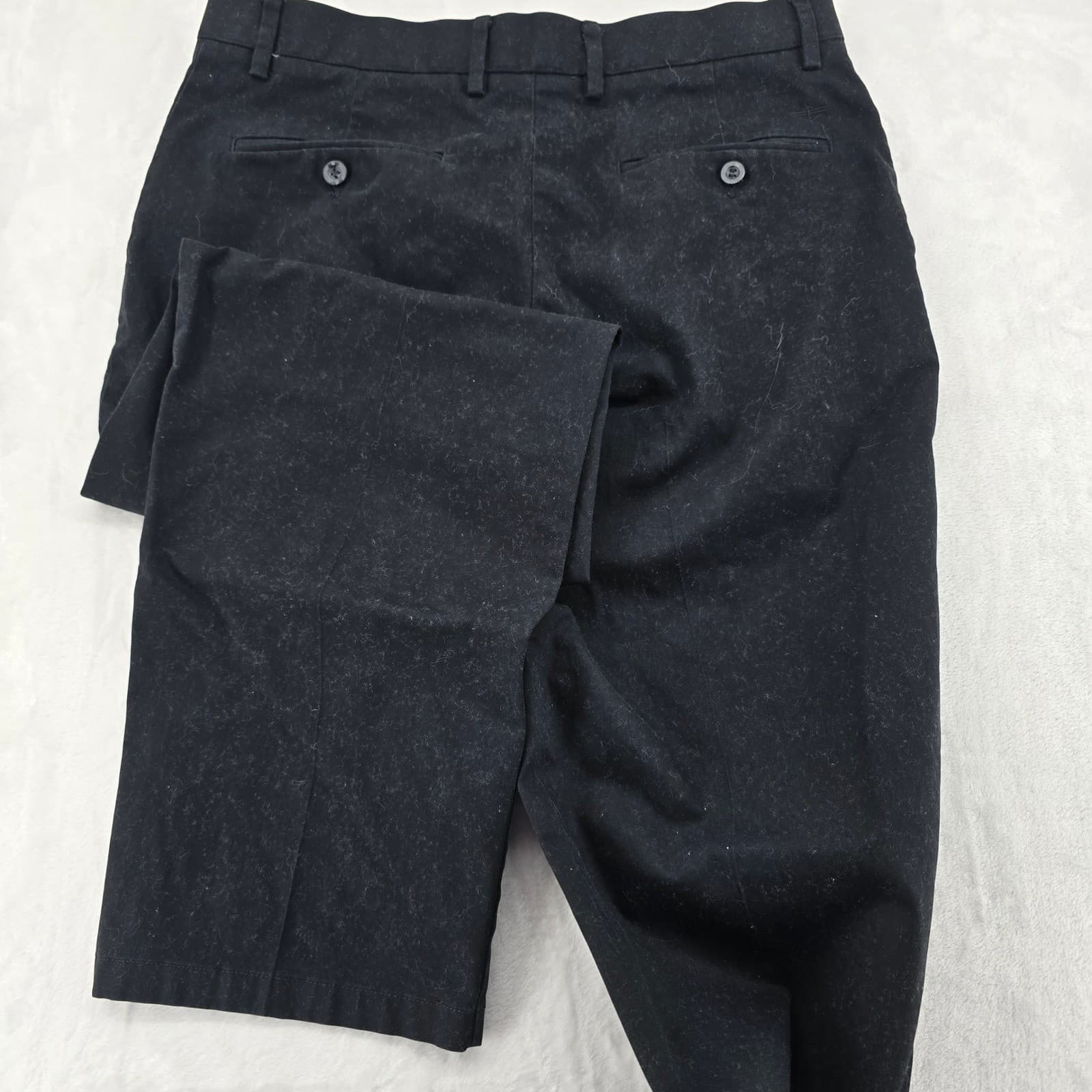 Dockers Chino Pants Mens 34x29 Relaxed Fit Black Cotton Stretch Casual - Thumbnail 7