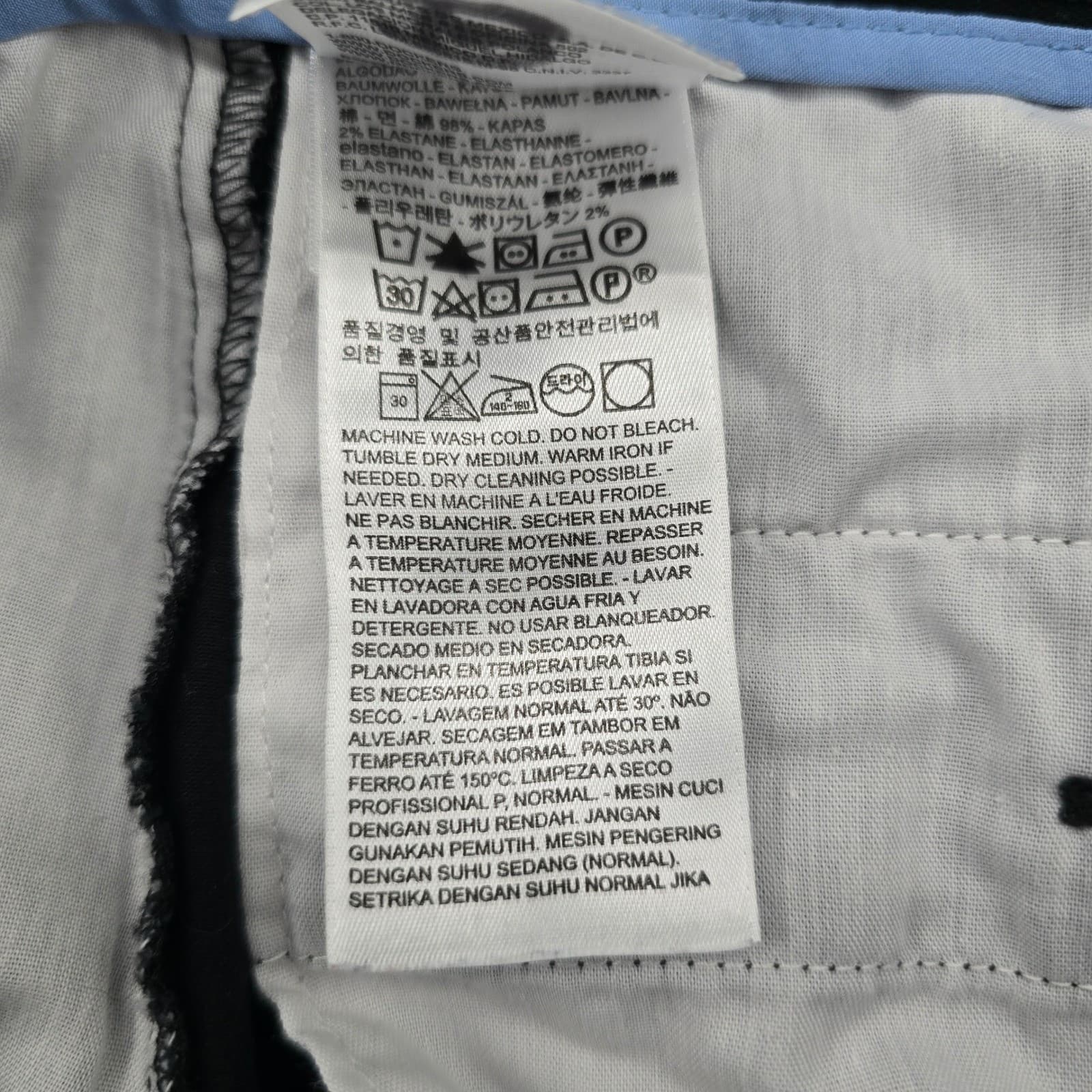 Dockers Chino Pants Mens 34x29 Relaxed Fit Black Cotton Stretch Casual - Thumbnail 4