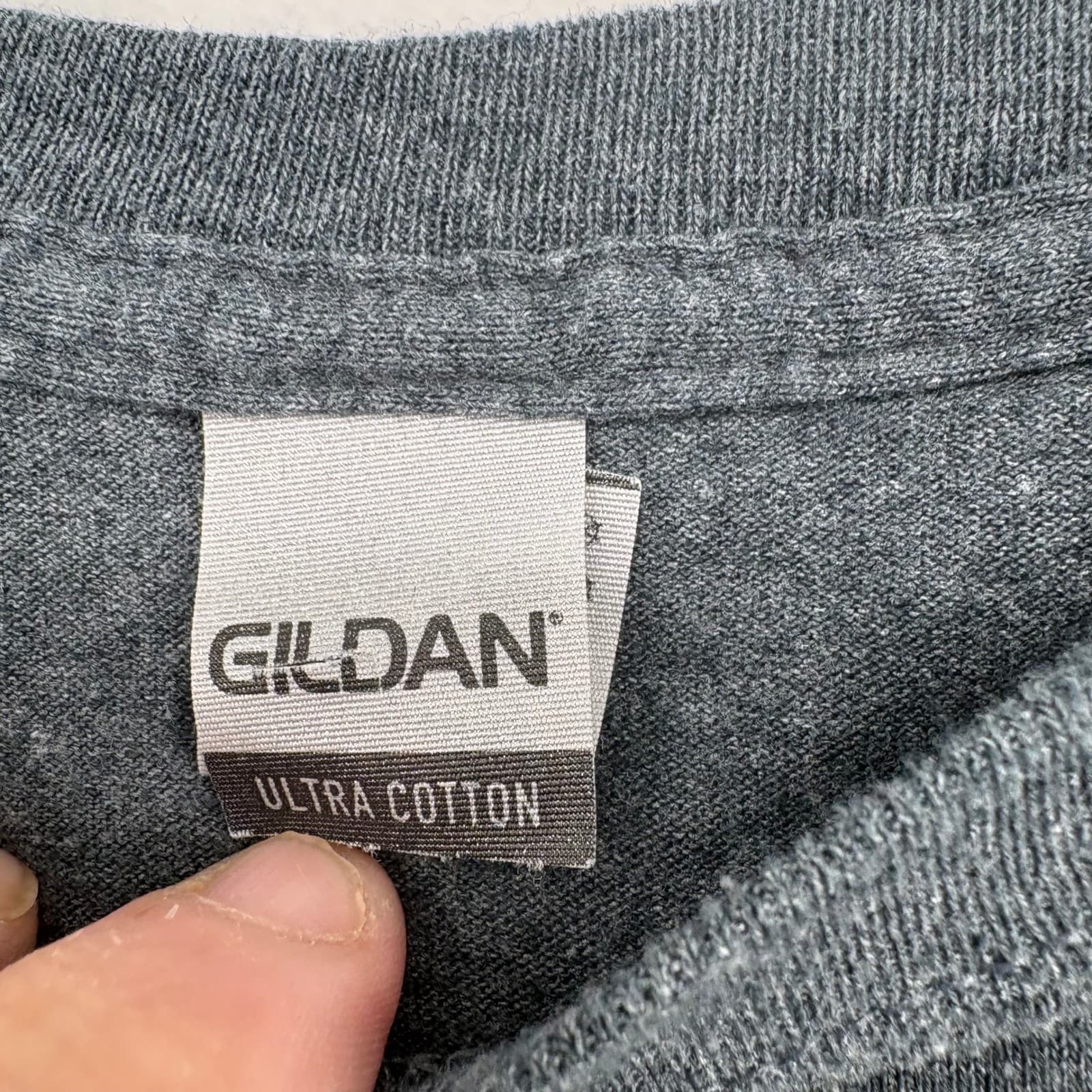 Gildan T-Shirt Mens 4XL Long Sleeve Gray I Love Fast Food Deer Hunting Graphic - Thumbnail 3
