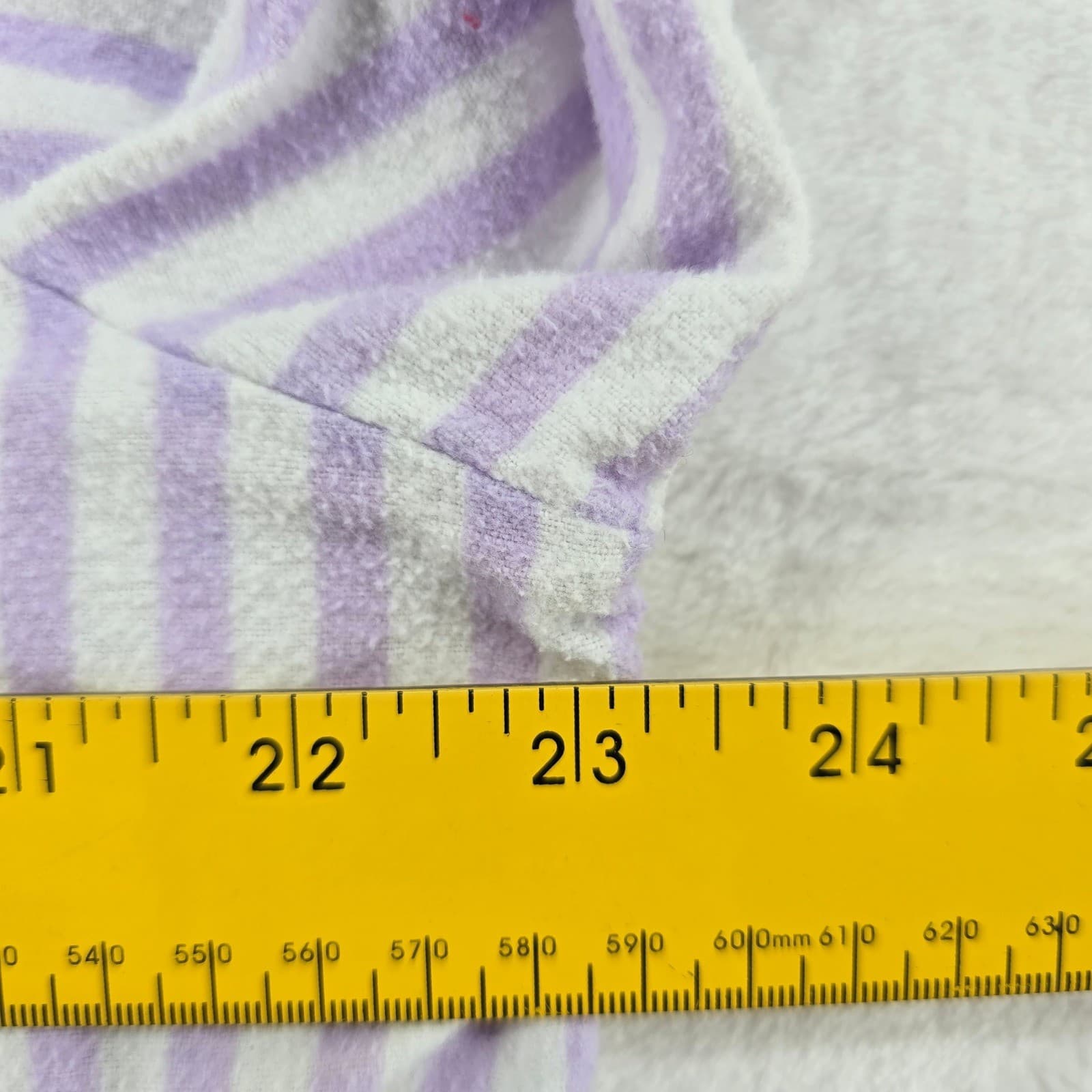 National Pajama Set Womens PXL Pajama Set Purple Stripe Cotton Flannel 17703 - Thumbnail 4