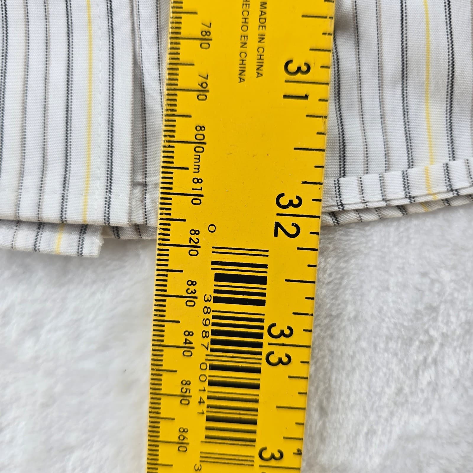 Donald J Trump Shirt Mens 16 34/35 Dress Shirt White Striped Regular Fit 2 Pack - Thumbnail 6
