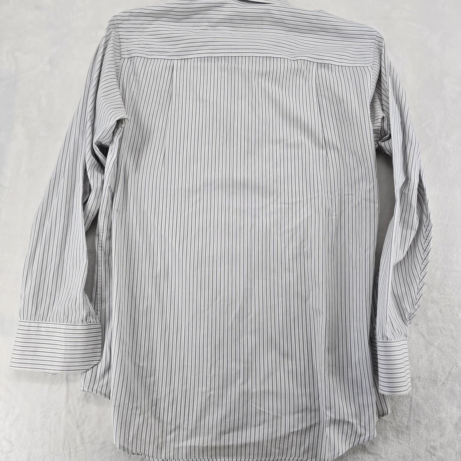 Donald J Trump Shirt Mens 16 34/35 Dress Shirt White Striped Regular Fit 2 Pack - Thumbnail 12