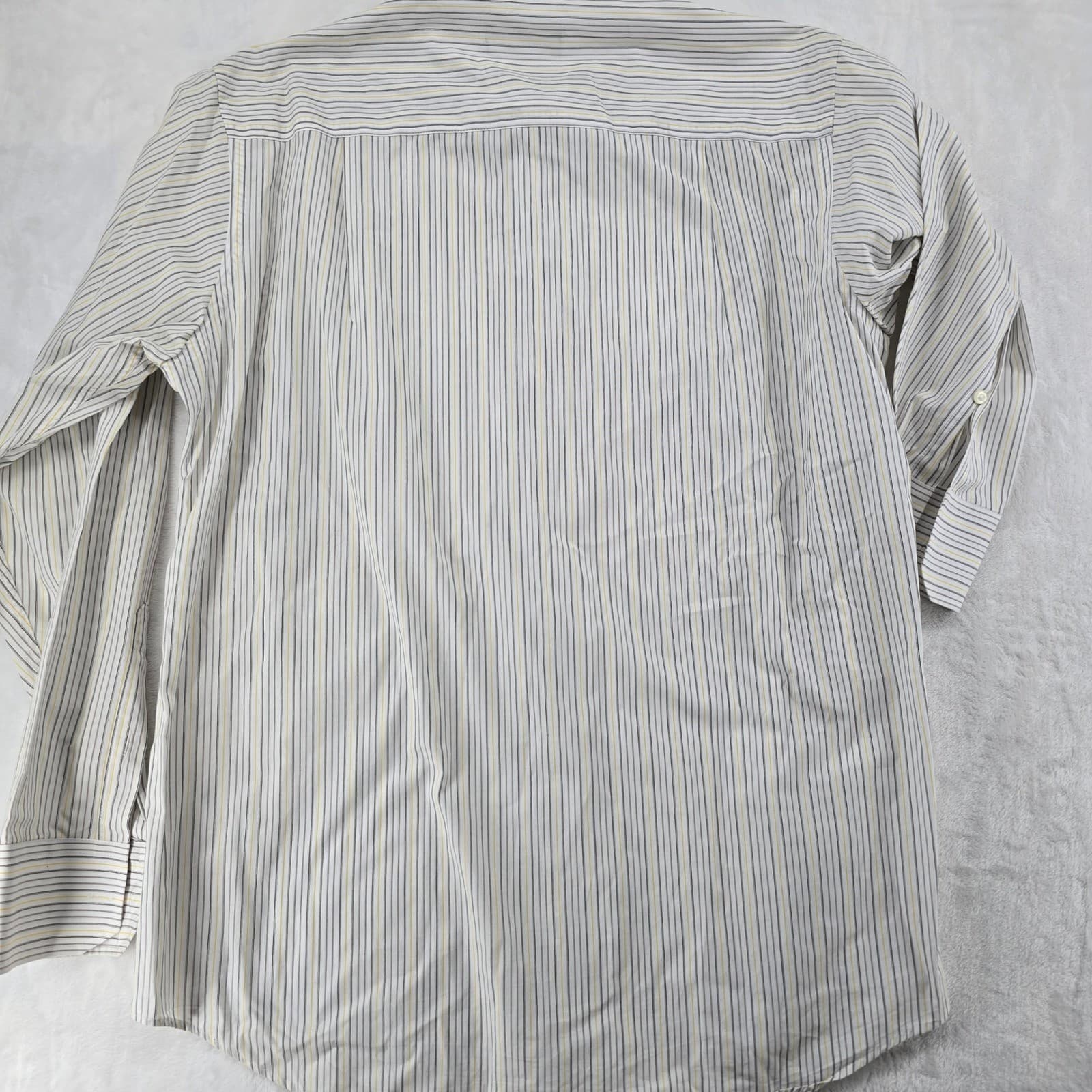 Donald J Trump Shirt Mens 16 34/35 Dress Shirt White Striped Regular Fit 2 Pack - Thumbnail 7