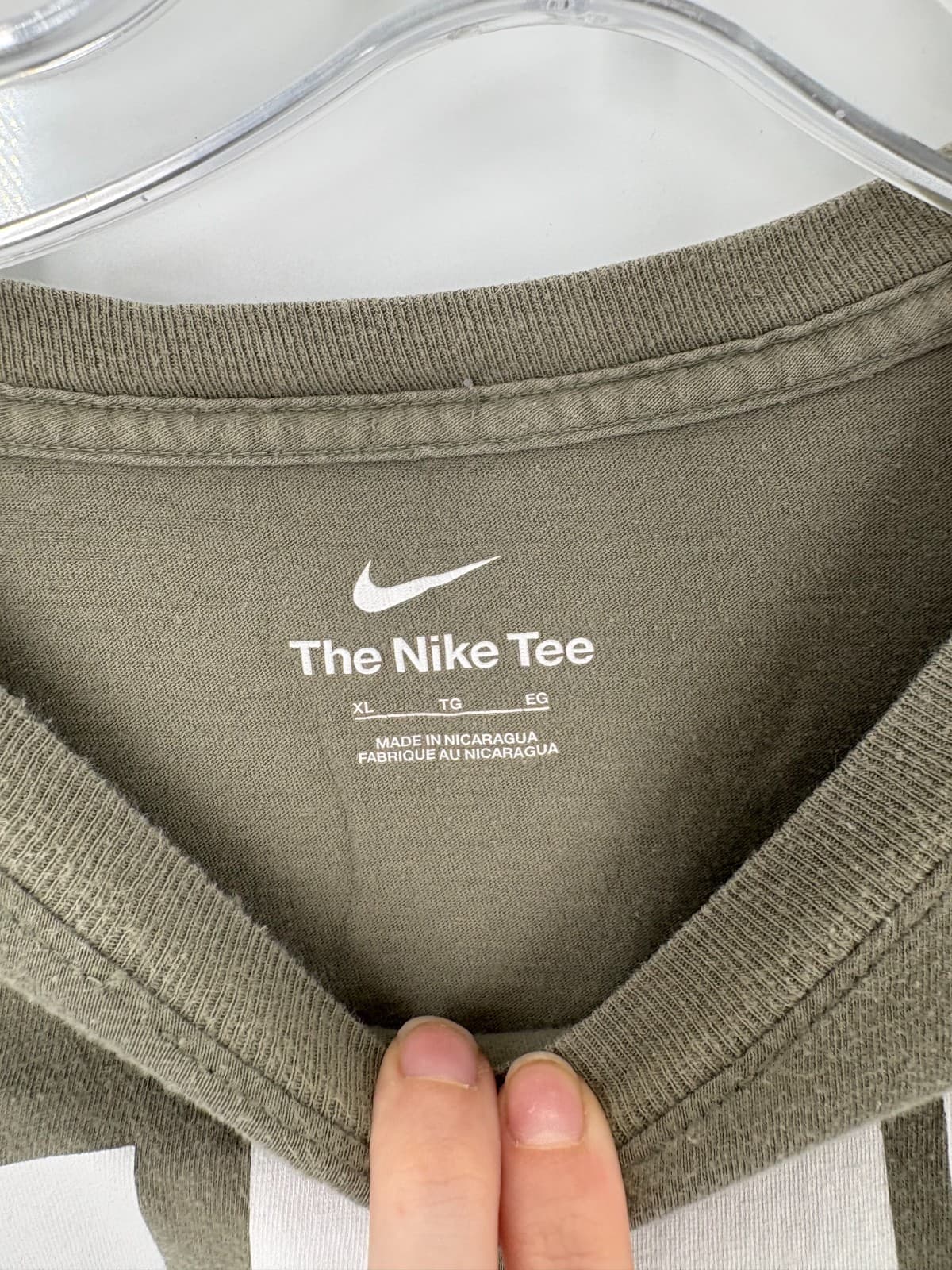 Nike Just Do It Graphic T-Shirt Men’s XL Olive Green Short Sleeve Tee - Thumbnail 3