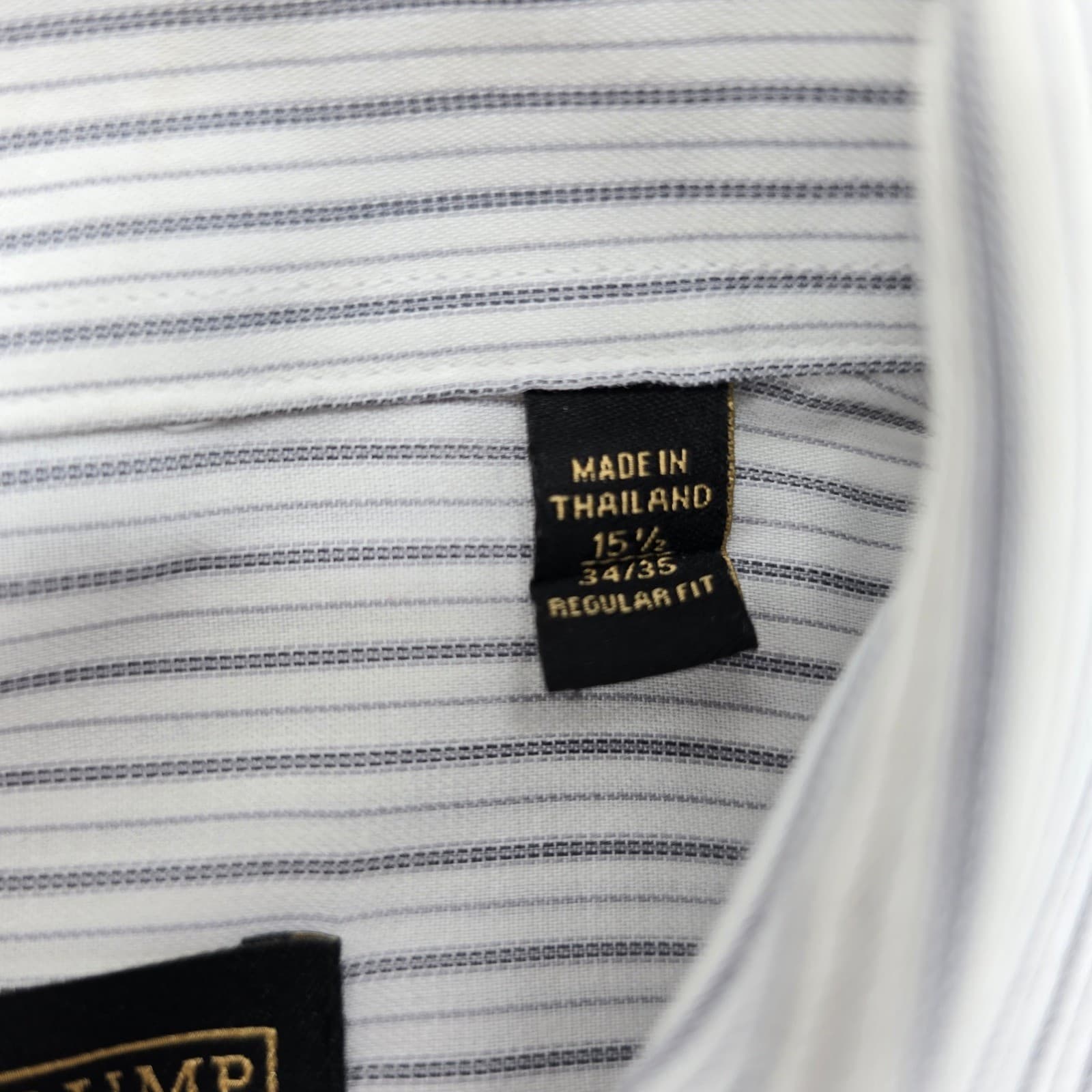 Donald J Trump Shirt Mens 16 34/35 Dress Shirt White Striped Regular Fit 2 Pack - Thumbnail 9