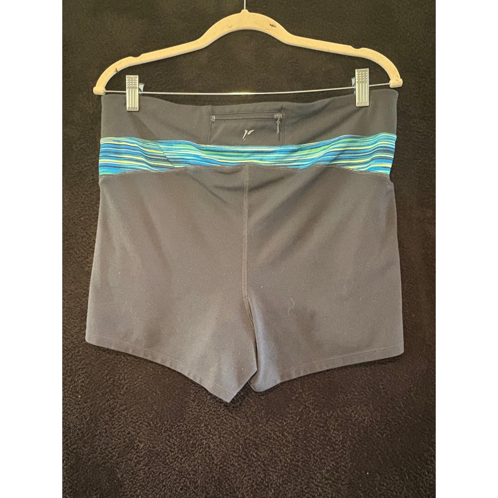 Old Navy Active Gray Athletic Shorts XL Women's Running Striped Pockets - Thumbnail 6