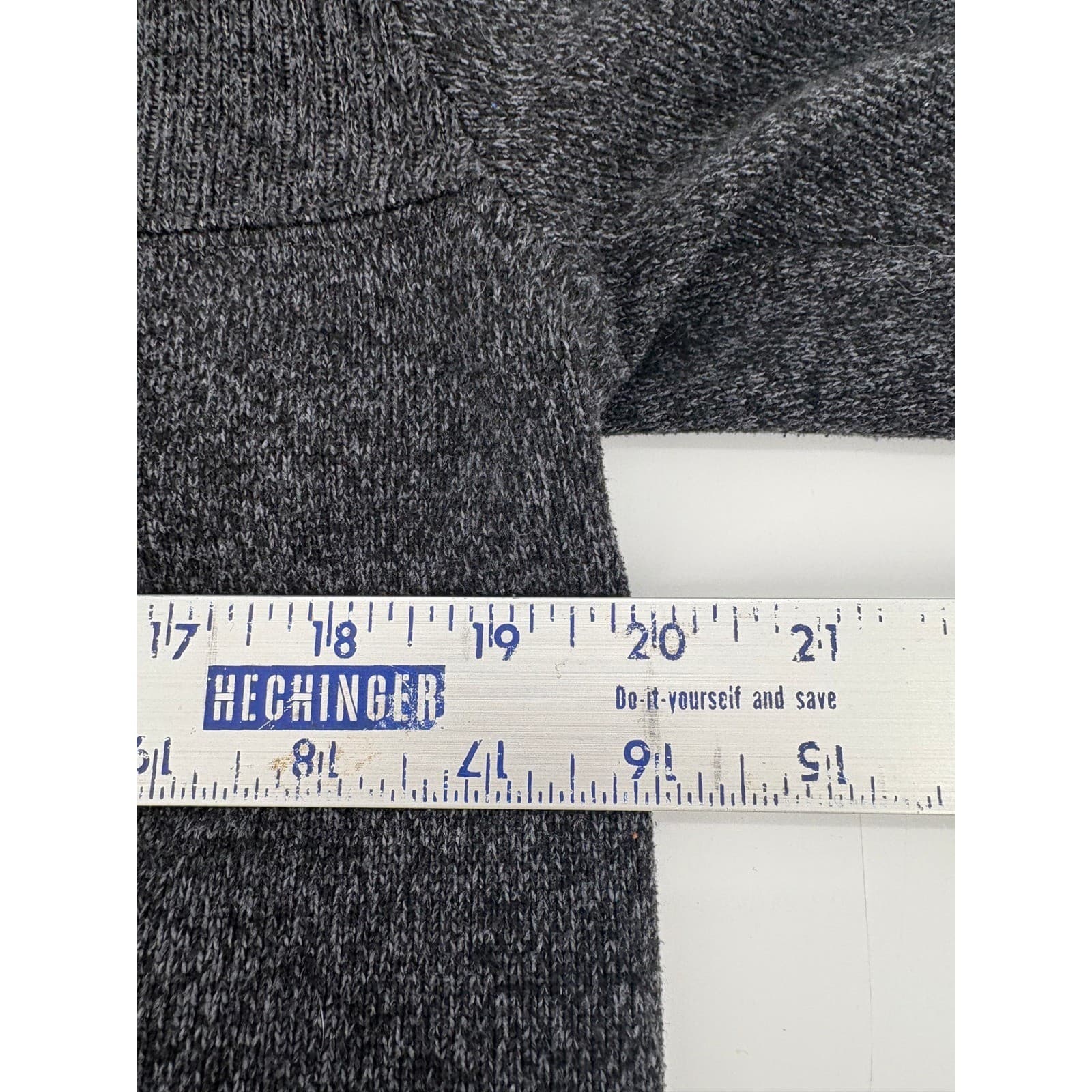 Van Heusen Flex Gray 1/4 Zip Pullover Sweater Men's Medium Casual - Thumbnail 7