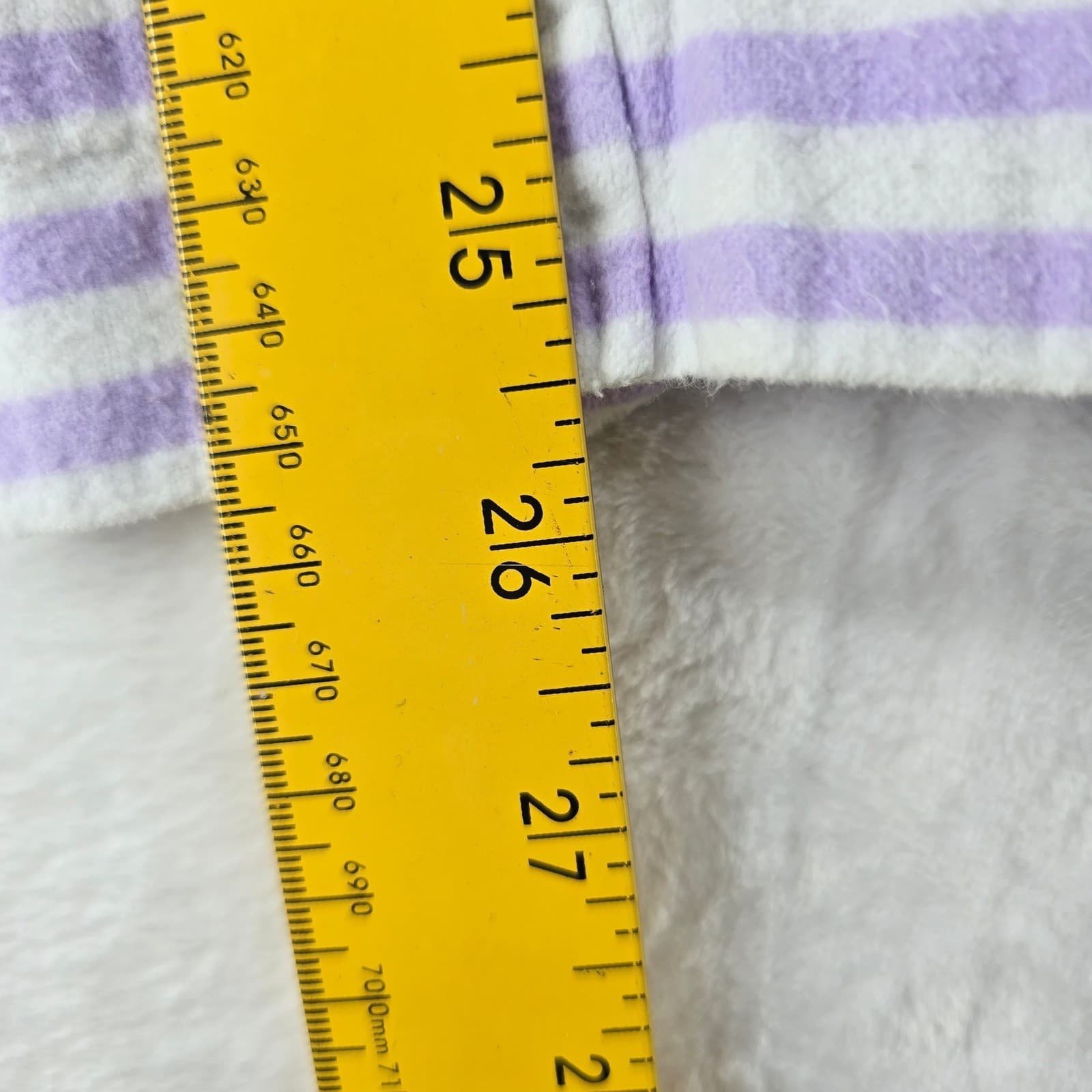 National Pajama Set Womens PXL Pajama Set Purple Stripe Cotton Flannel 17703 - Thumbnail 8