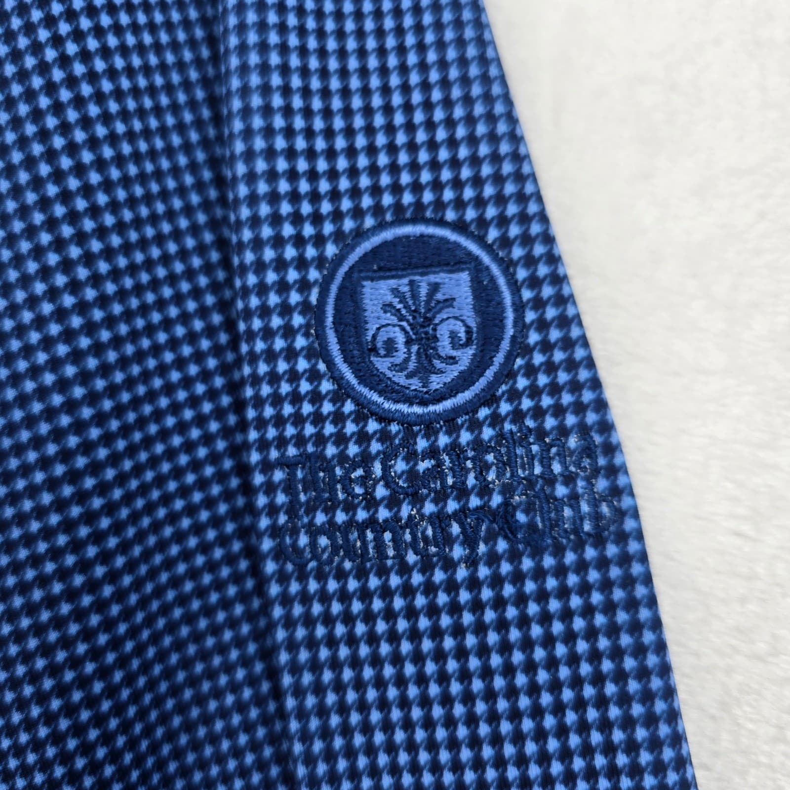 Turtleson Polo Mens XL Long Sleeve Polo Blue Carolina Country Club Performance - Thumbnail 2