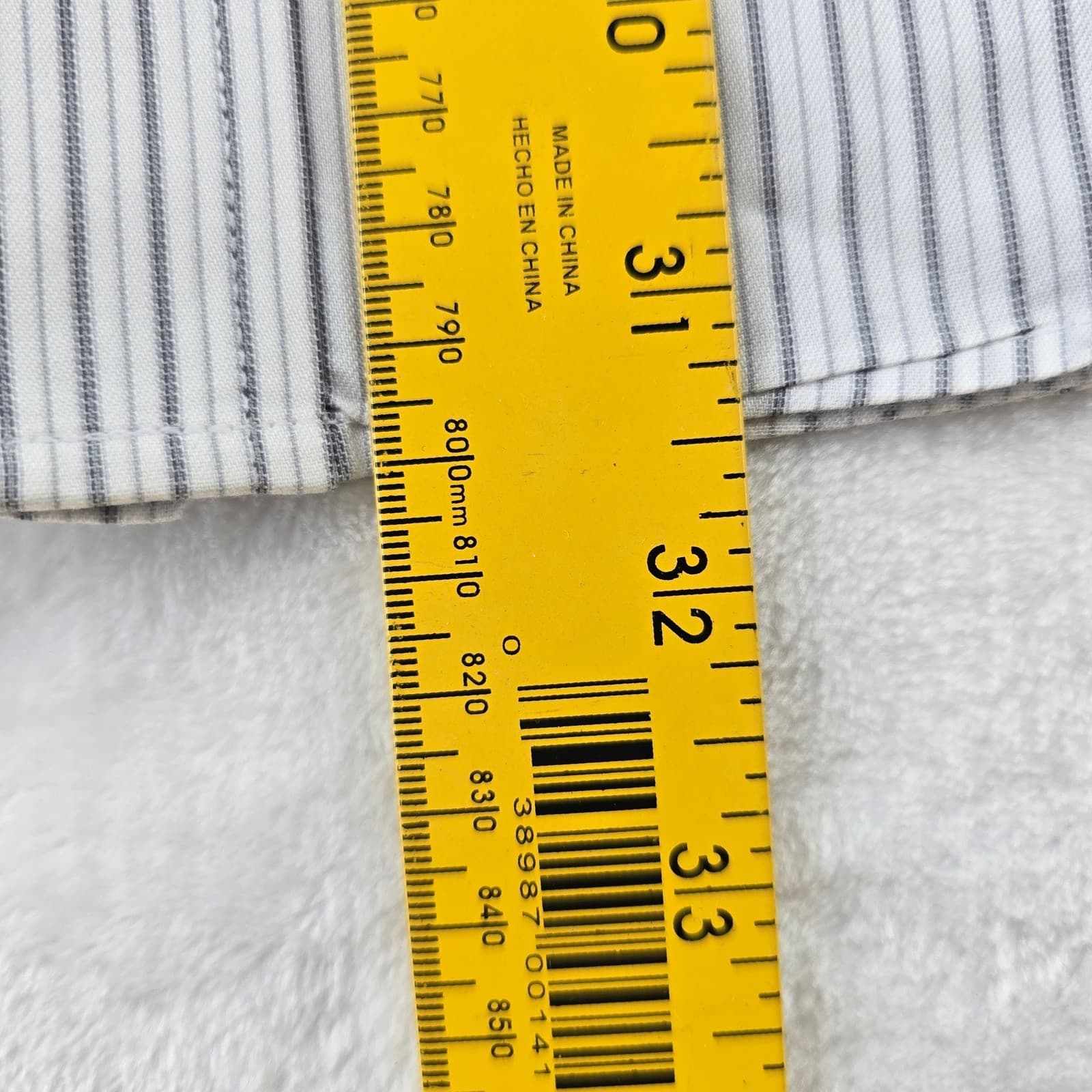 Donald J Trump Shirt Mens 16 34/35 Dress Shirt White Striped Regular Fit 2 Pack - Thumbnail 11