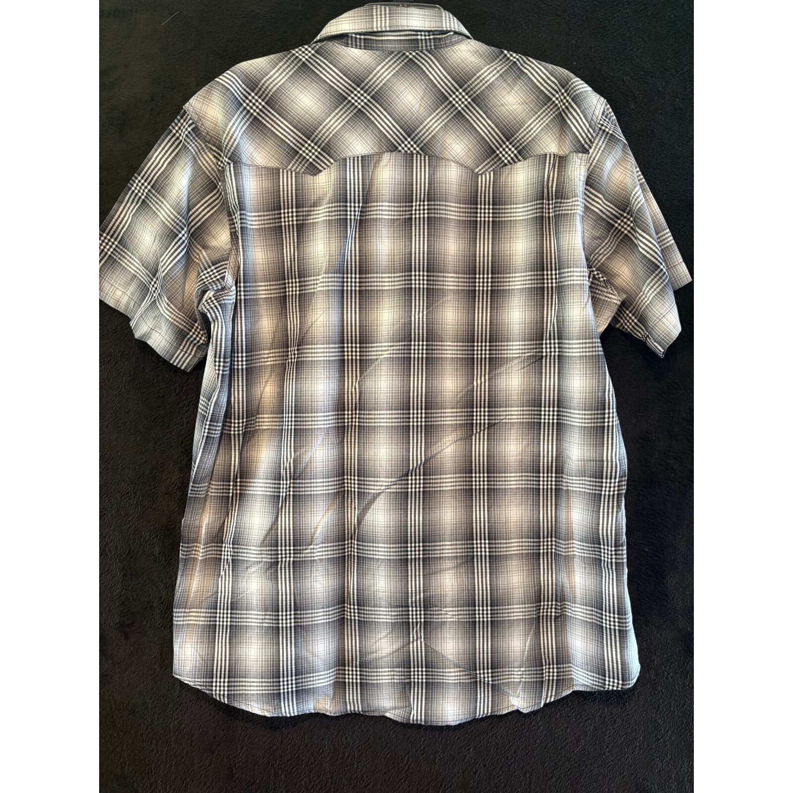 Wrangler Wrancher Western Shirt Plaid Short Sleeve Cowboy XL/TG/XG - Thumbnail 5