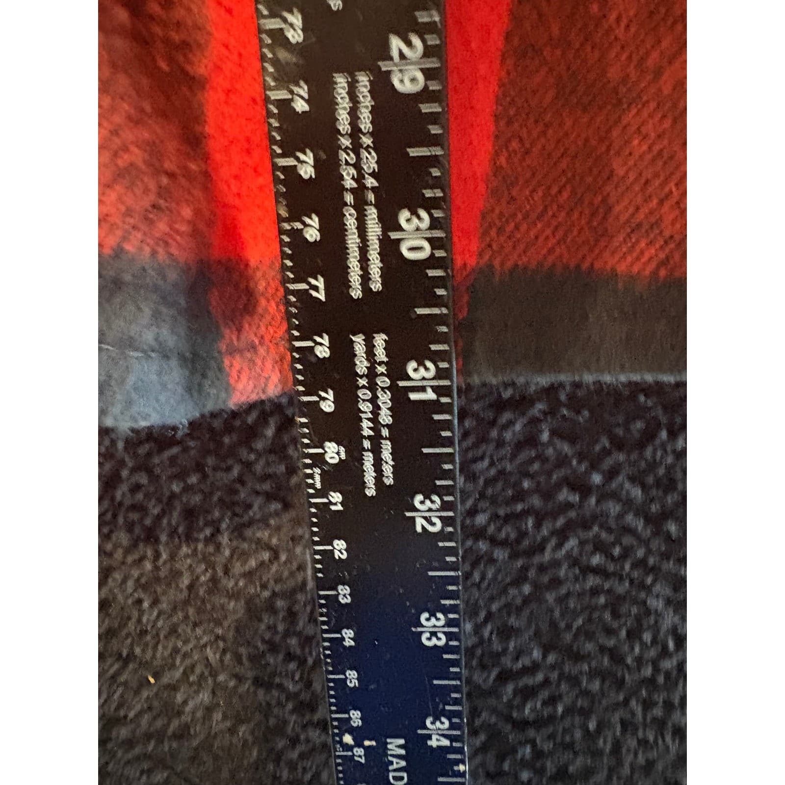 Mens Winston XL Red Black Buffalo Plaid Flannel Shirt Button Up Long Sleeve - Thumbnail 5