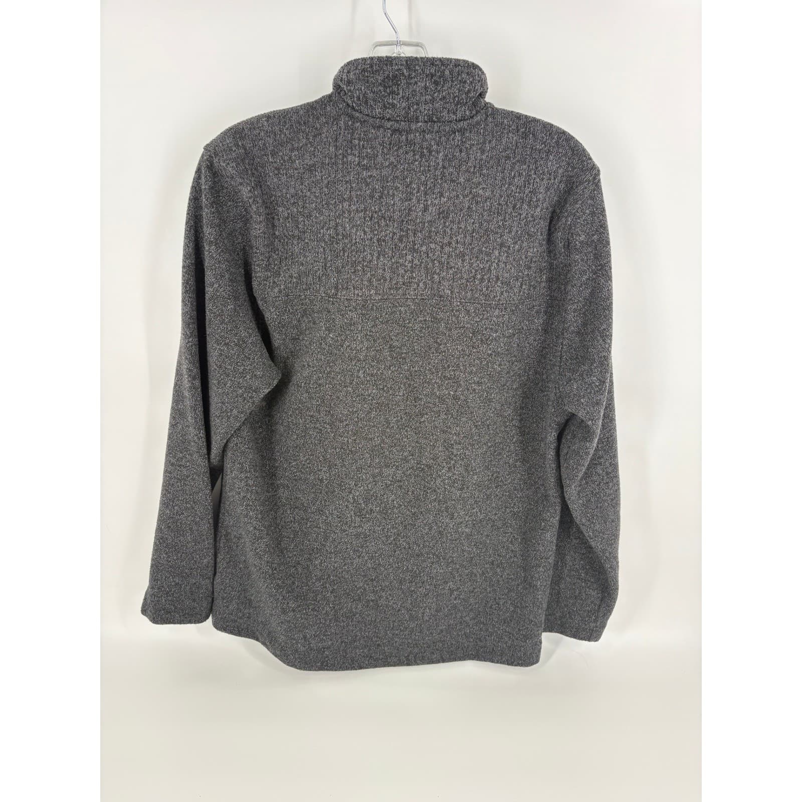 Van Heusen Flex Gray 1/4 Zip Pullover Sweater Men's Medium Casual - Thumbnail 6