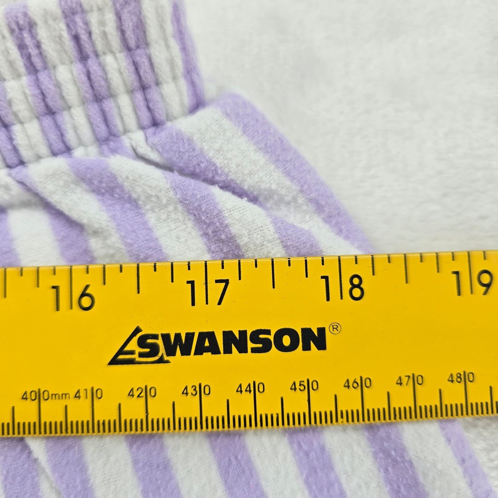 National Pajama Set Womens PXL Pajama Set Purple Stripe Cotton Flannel 17703 - Thumbnail 7