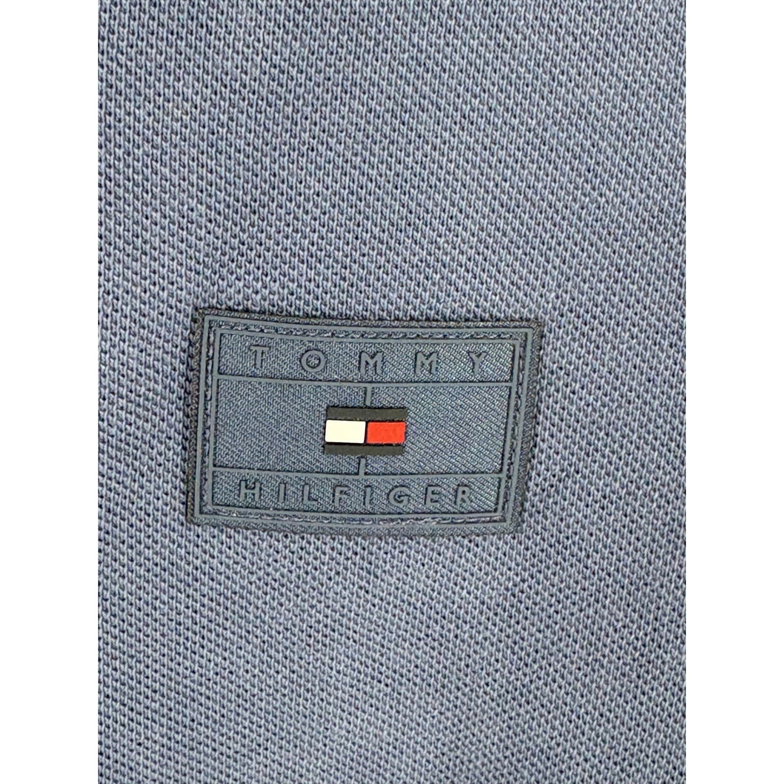 Tommy Hilfiger Mens Blue Polo Shirt L/G Large Regular Fit Short Sleeve - Thumbnail 3