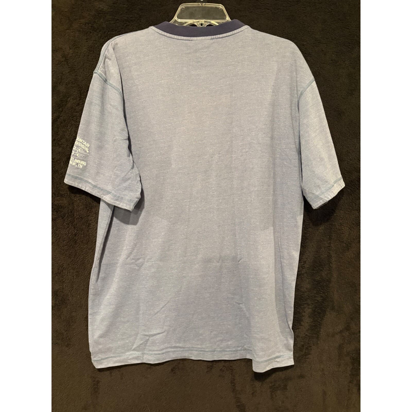 Harley-Davidson Henley Shirt Embroidered Logo Short Sleeve Top Size L - Thumbnail 8