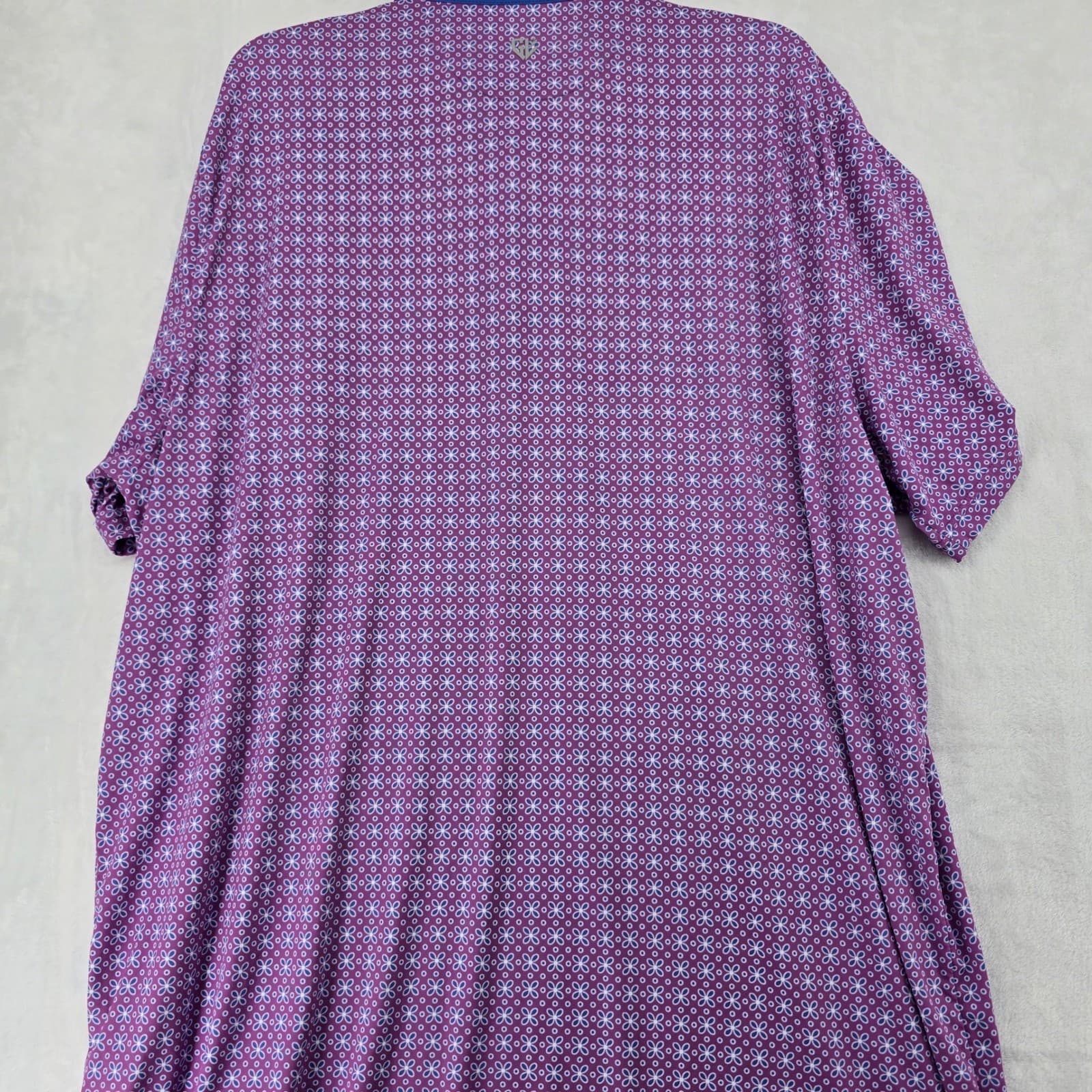 Graham Luxe Polo Mens 2XL Polo Purple Floral Leighton Performance Golf Shirt NW - Thumbnail 6