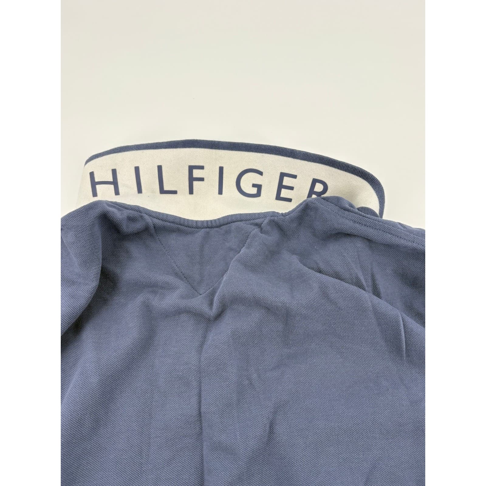 Tommy Hilfiger Mens Blue Polo Shirt L/G Large Regular Fit Short Sleeve - Thumbnail 9