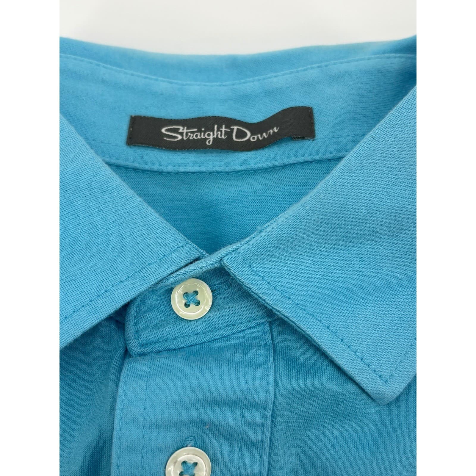Straight Down Men's Size M Polo Shirts 3 Pack Short Sleeve Button Up Golf - Thumbnail 4