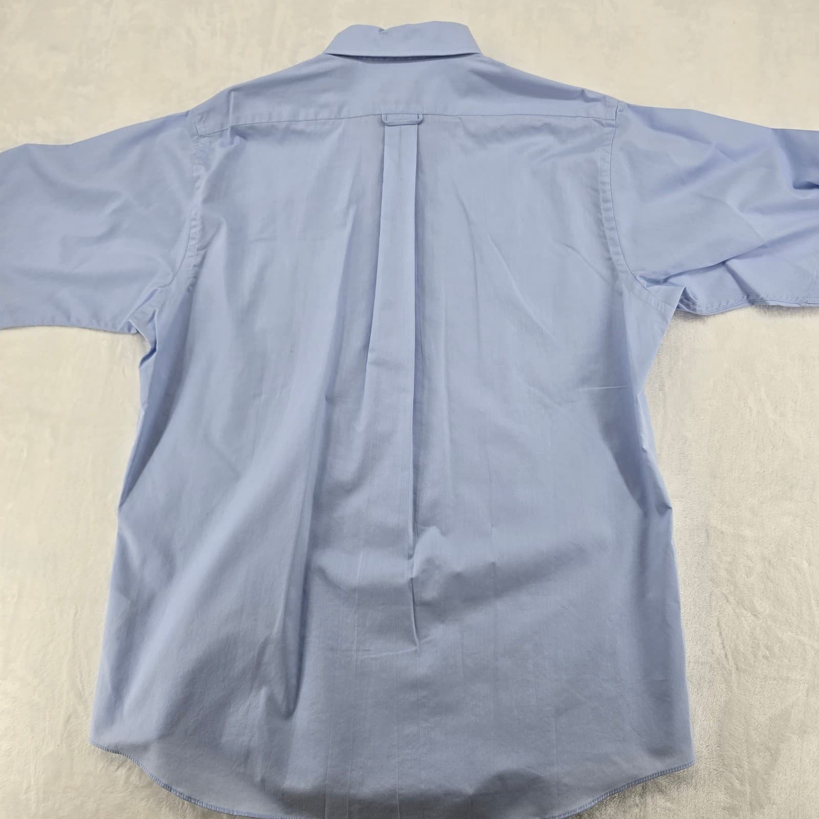 IZOD Button Down Shirt Mens Large Short Sleeve Blue All-Over Stretch Regular Fit - Thumbnail 6