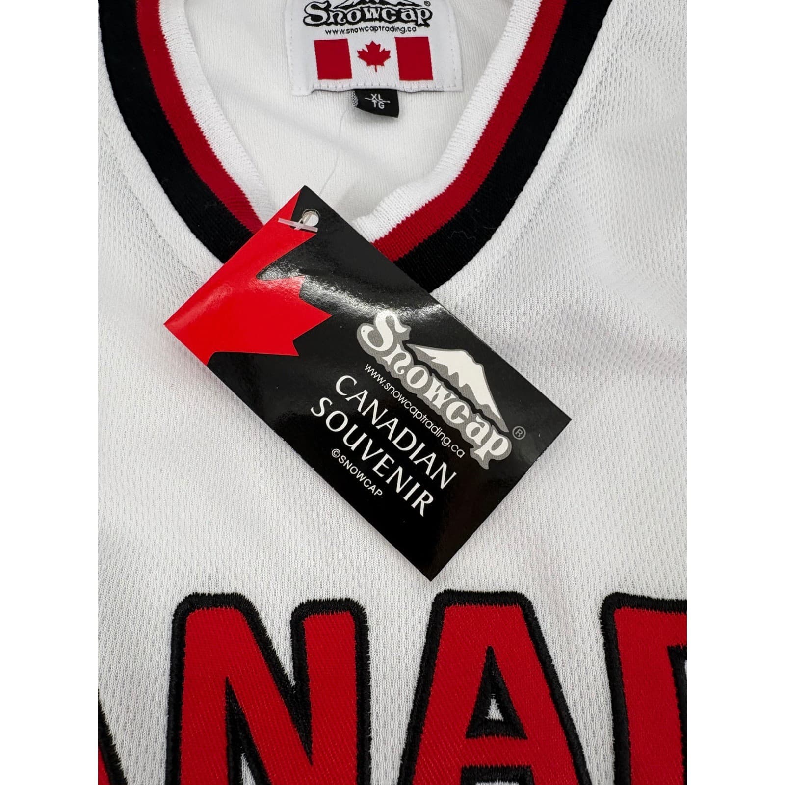 Snowcap Kids Canada Souvenir Hockey Jersey White Red Black XL TG - Thumbnail 3