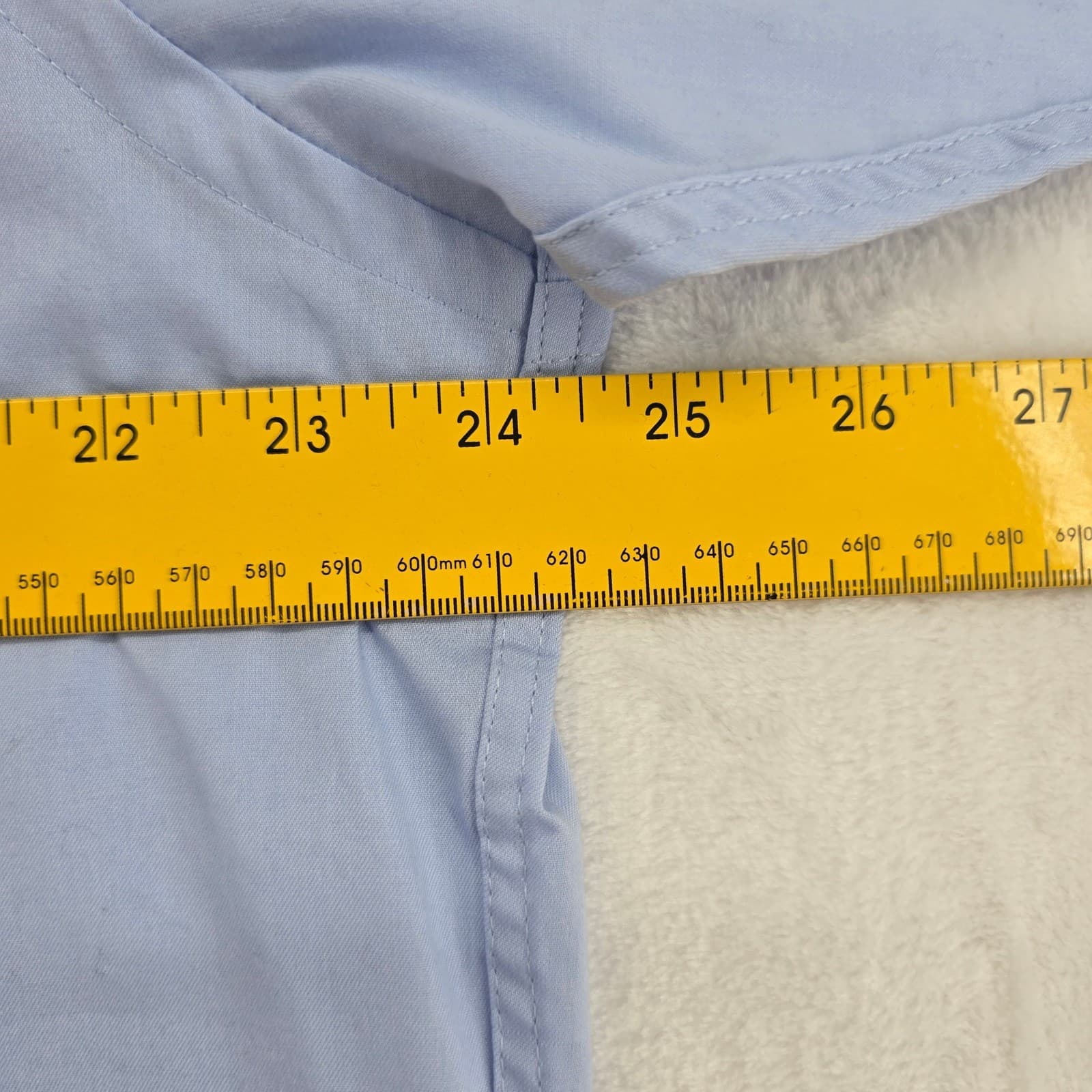 IZOD Button Down Shirt Mens Large Short Sleeve Blue All-Over Stretch Regular Fit - Thumbnail 4