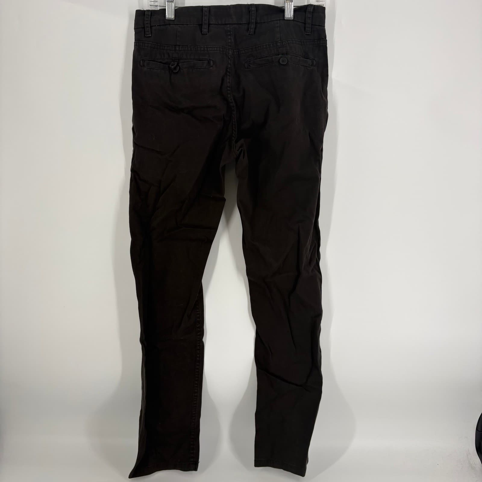 MATCHSTICK Dark Brown Cotton Spandex Chinos Pants Women M 30 - Thumbnail 10