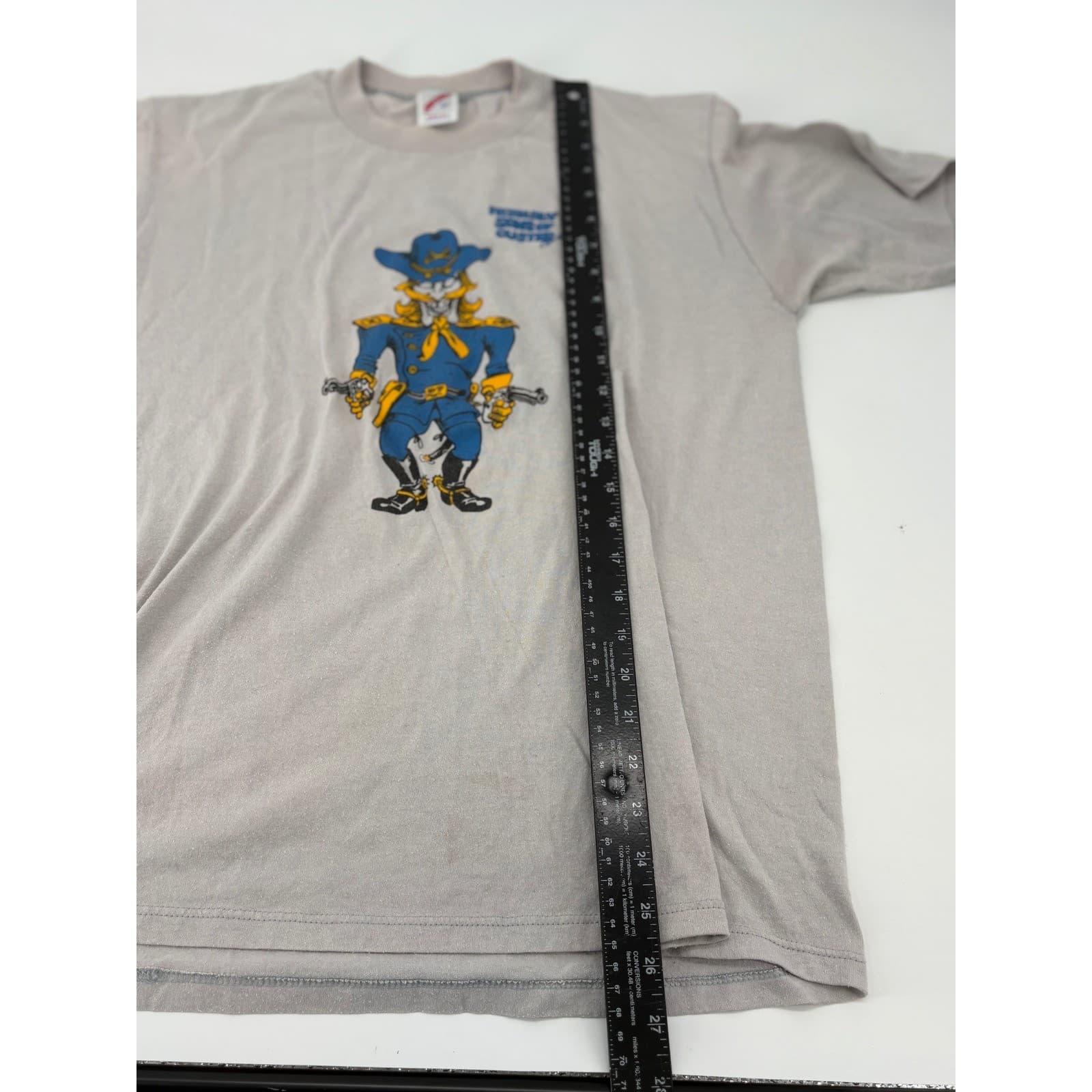 Jerzees Friendly Sons of Custer Graphic T-Shirt Vintage Large Gray Mens - Thumbnail 4