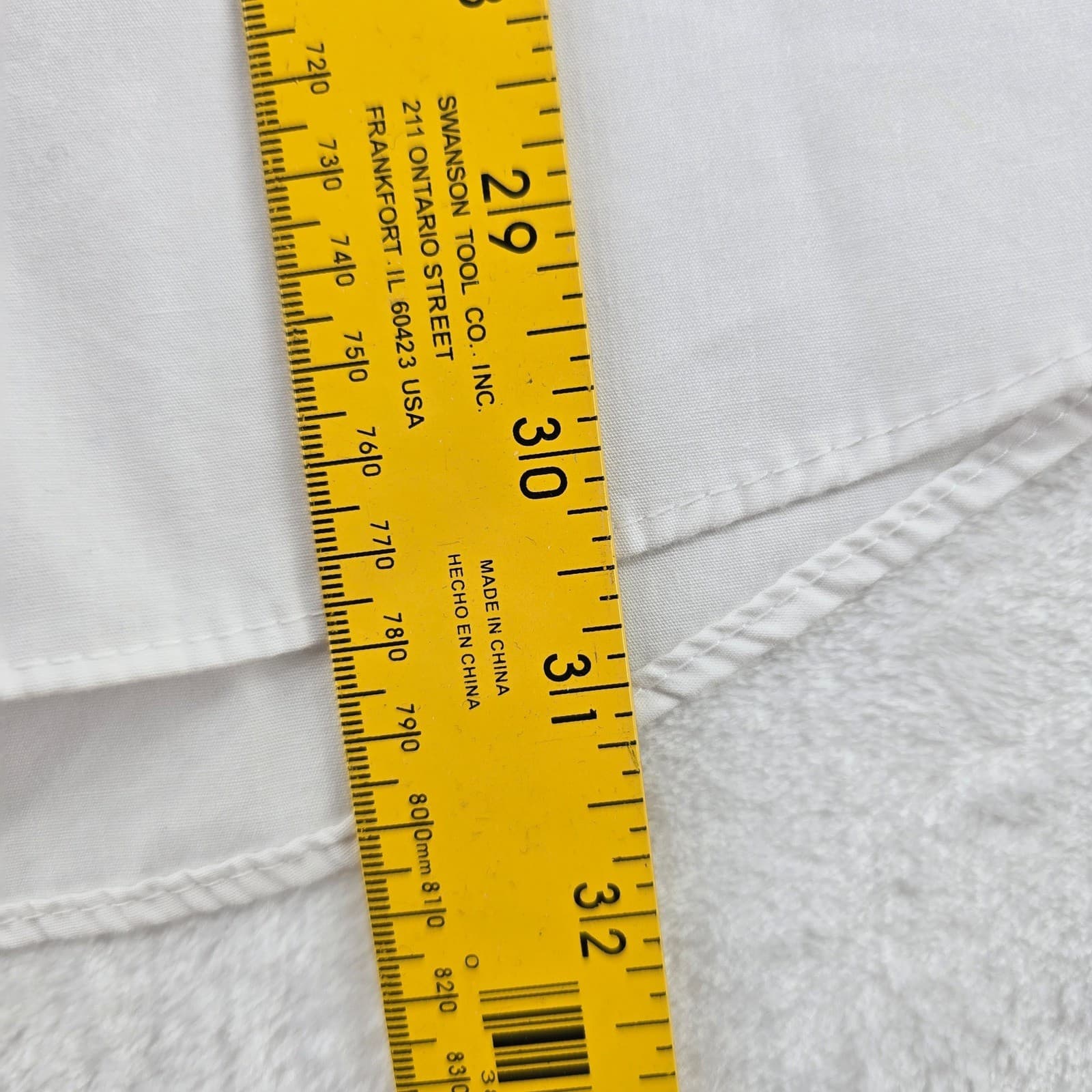 George Button Down Mens Large Shirt White Classic Fit Short Sleeve Pocket - Thumbnail 5