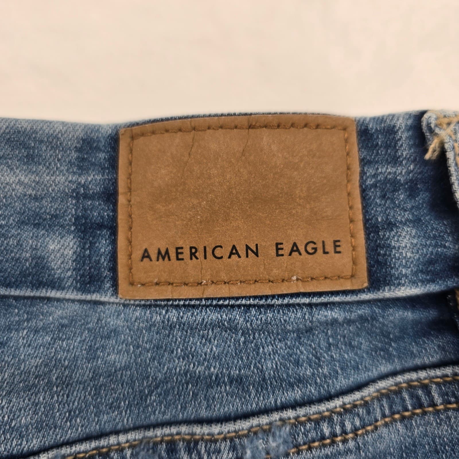 American Eagle Jeans Womens 2 Curvy Super Hi-Rise Flare Blue Distressed Stretch - Thumbnail 10