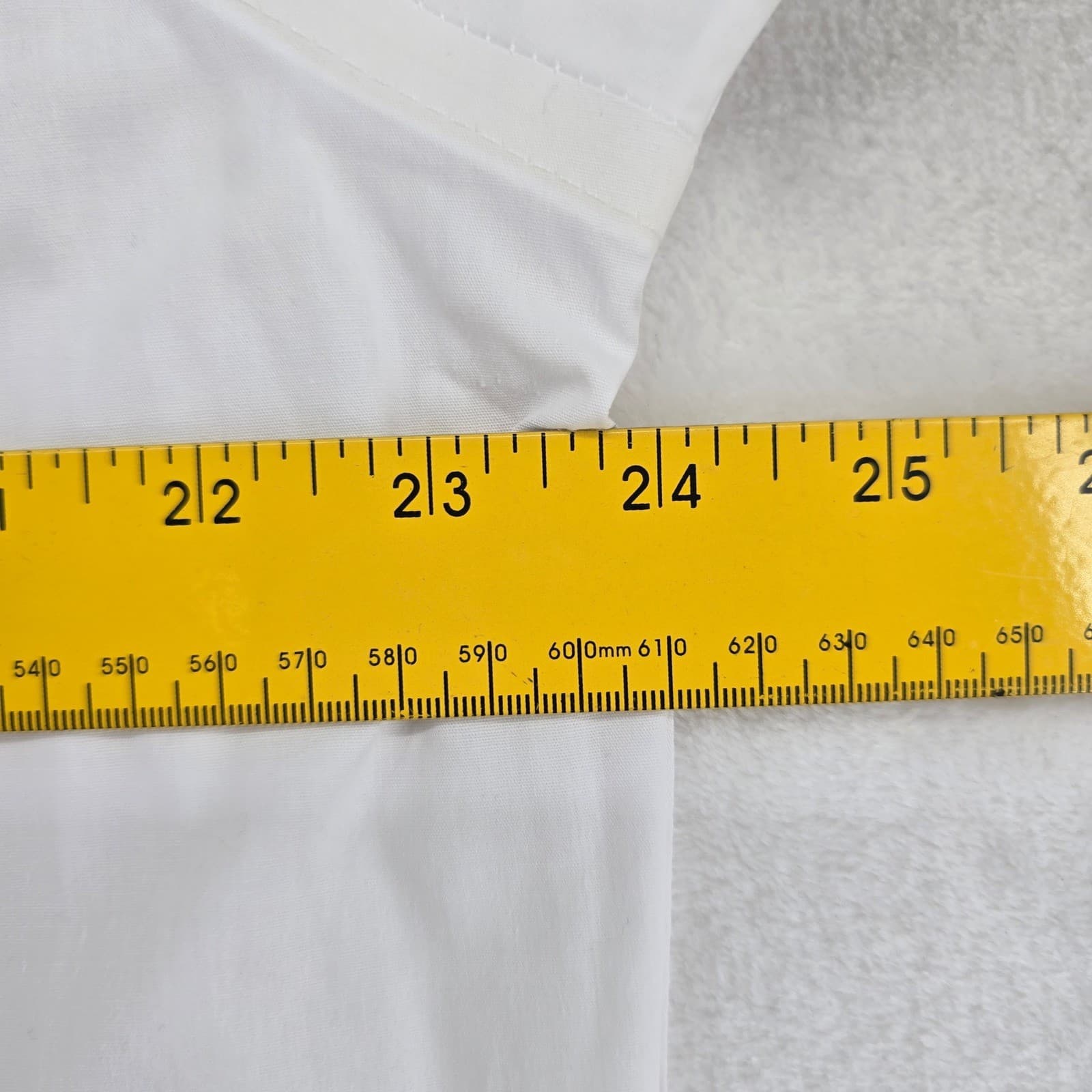 George Button Down Mens Large Shirt White Classic Fit Short Sleeve Pocket - Thumbnail 4