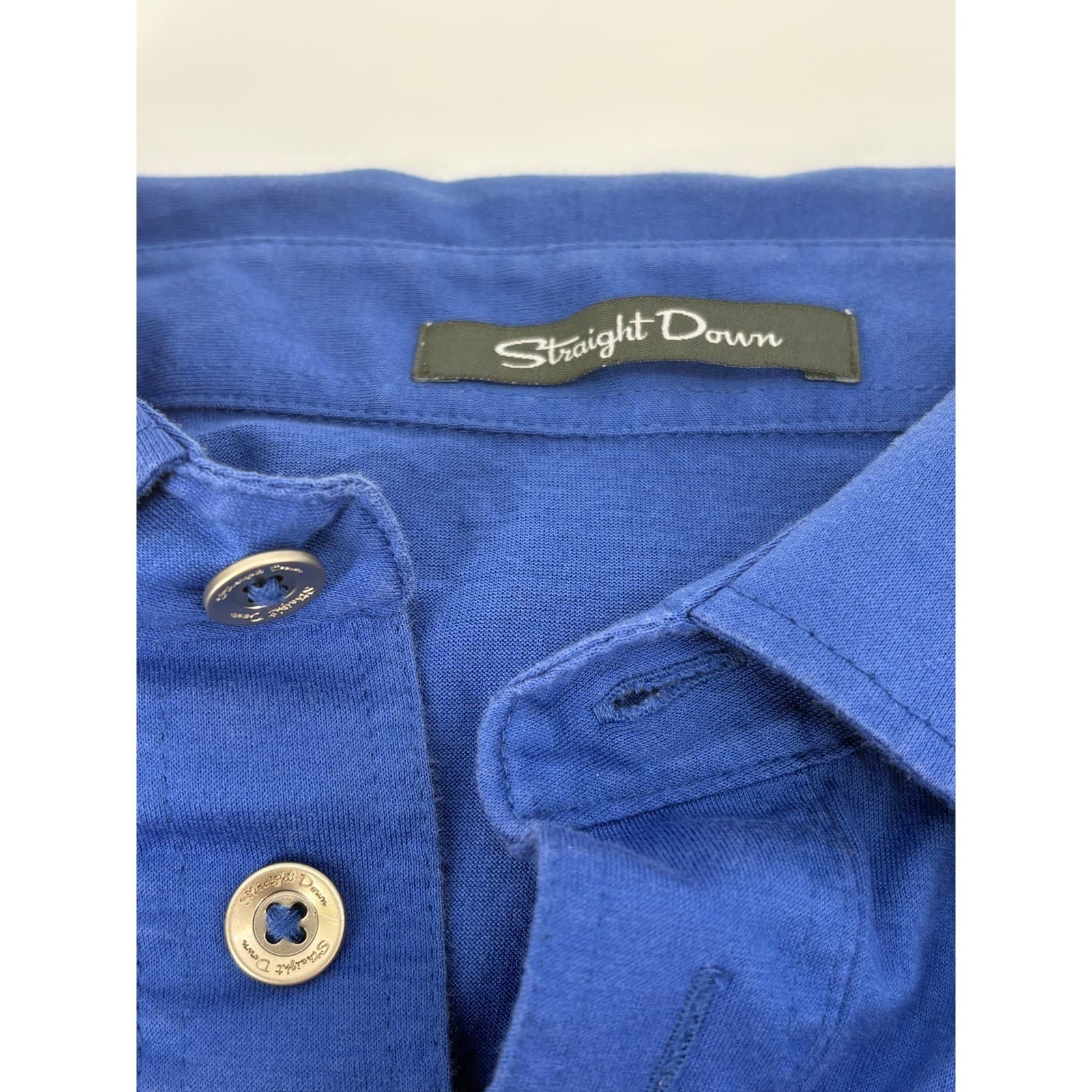 Straight Down Men's Size M Polo Shirts 3 Pack Short Sleeve Button Up Golf - Thumbnail 3