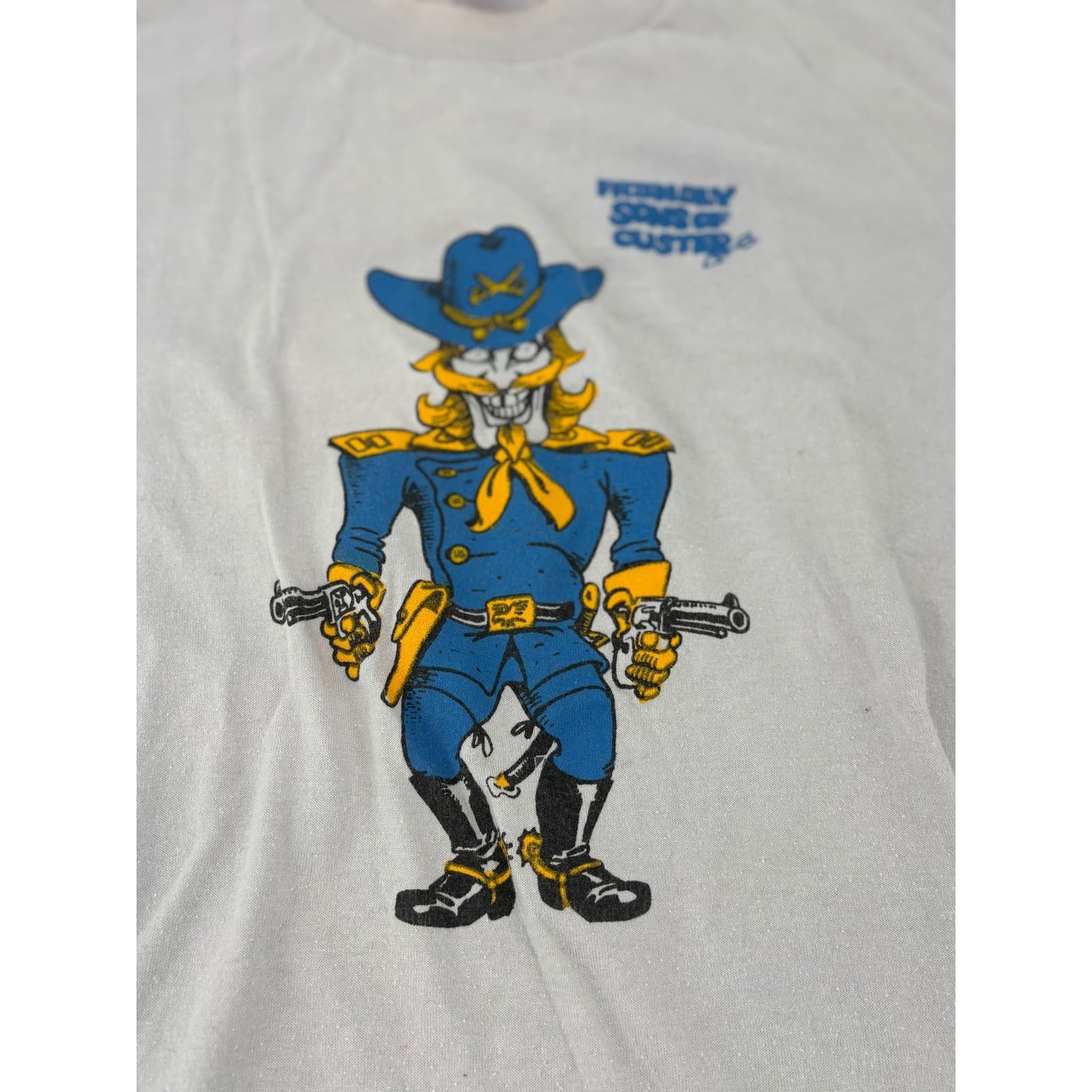 Jerzees Friendly Sons of Custer Graphic T-Shirt Vintage Large Gray Mens - Thumbnail 3