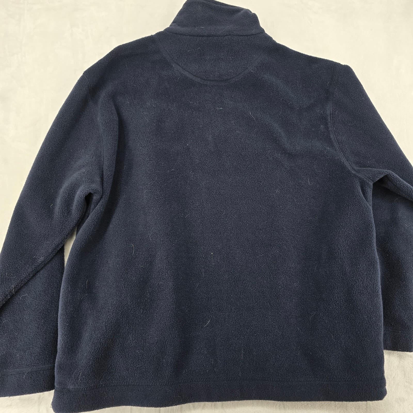 St. John's Bay Pullover Mens Medium Pullover Navy Blue Quarter Zip Fleece - Thumbnail 6