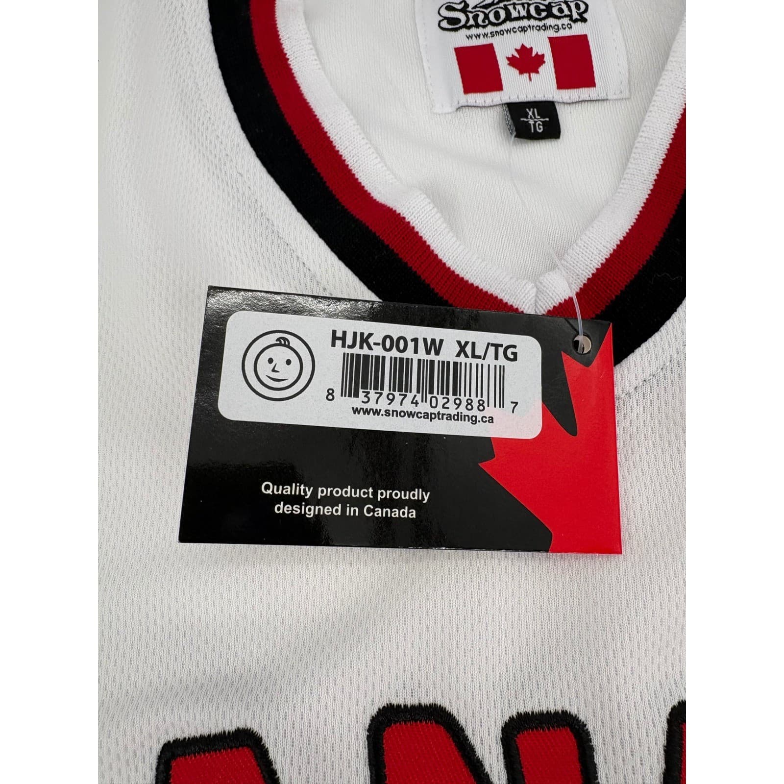 Snowcap Kids Canada Souvenir Hockey Jersey White Red Black XL TG - Thumbnail 4