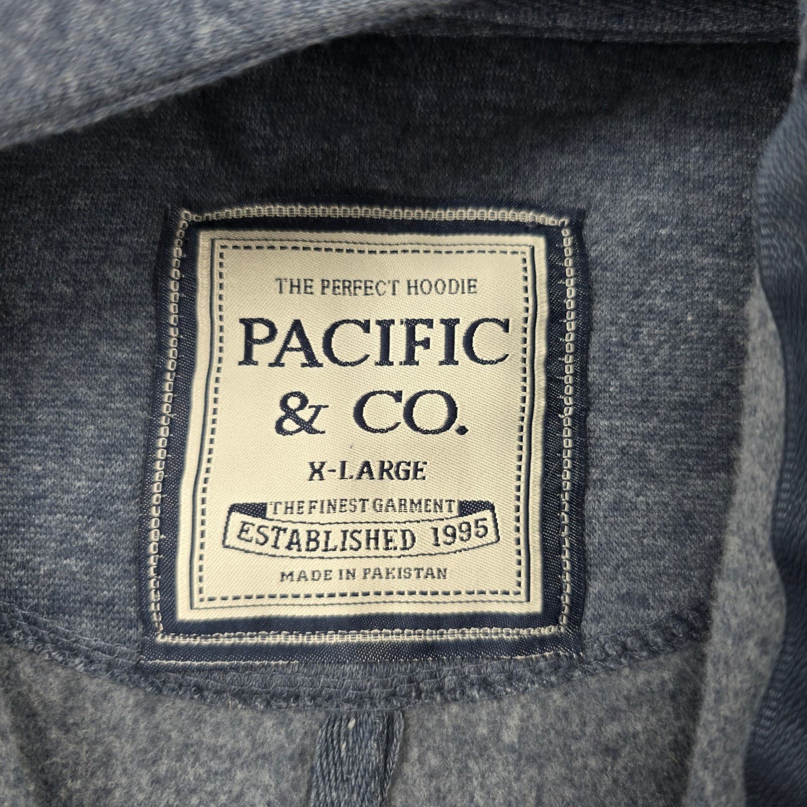 Pacific & Co Zip Hoodie Mens XL Hoodie Blue Oak Island NC Keep It Salty Graphic - Thumbnail 3